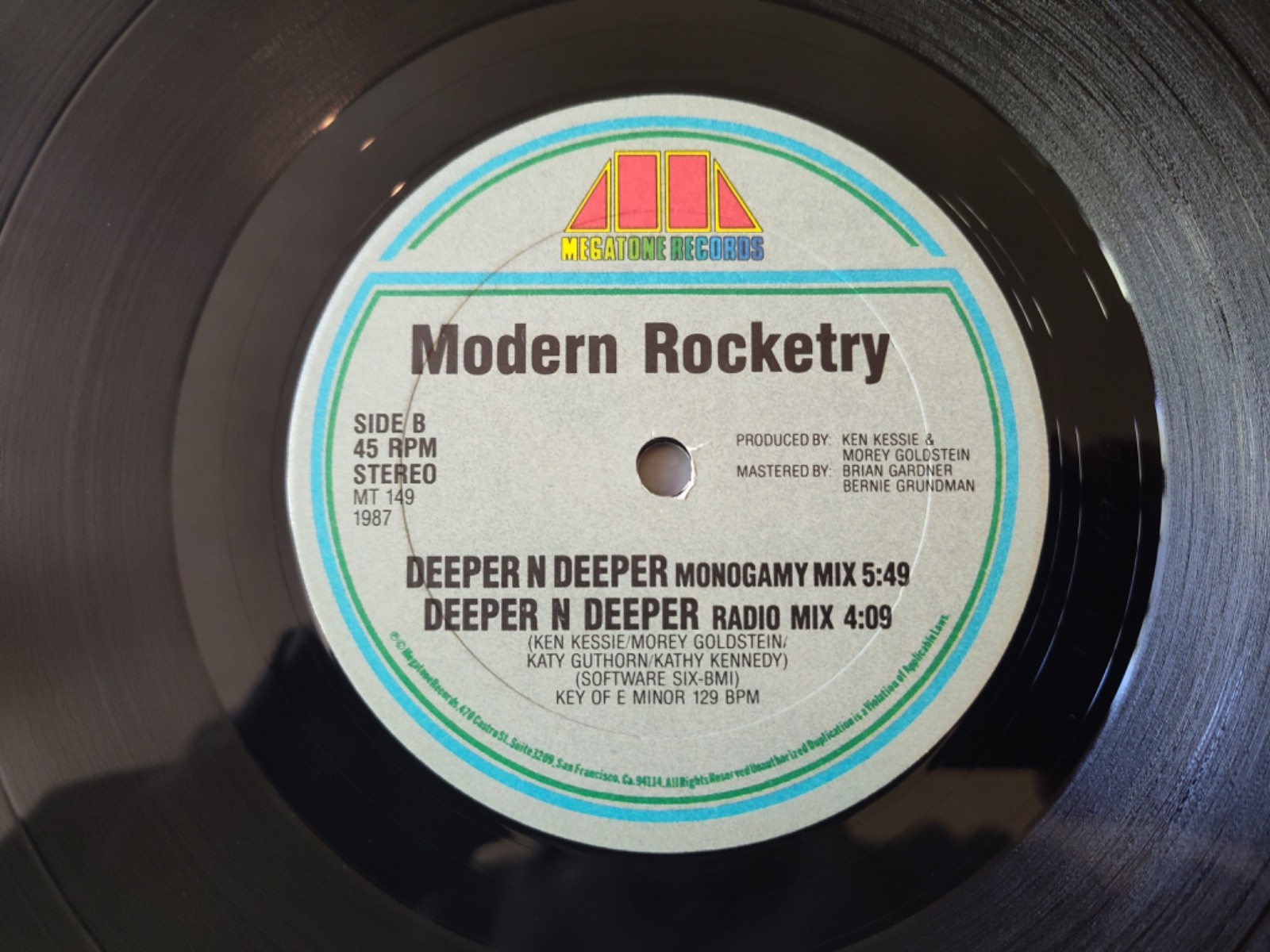Modern Rocketry – Deeper N Deeper 1987 Hi NRG Disco 12″ VG++/NM-