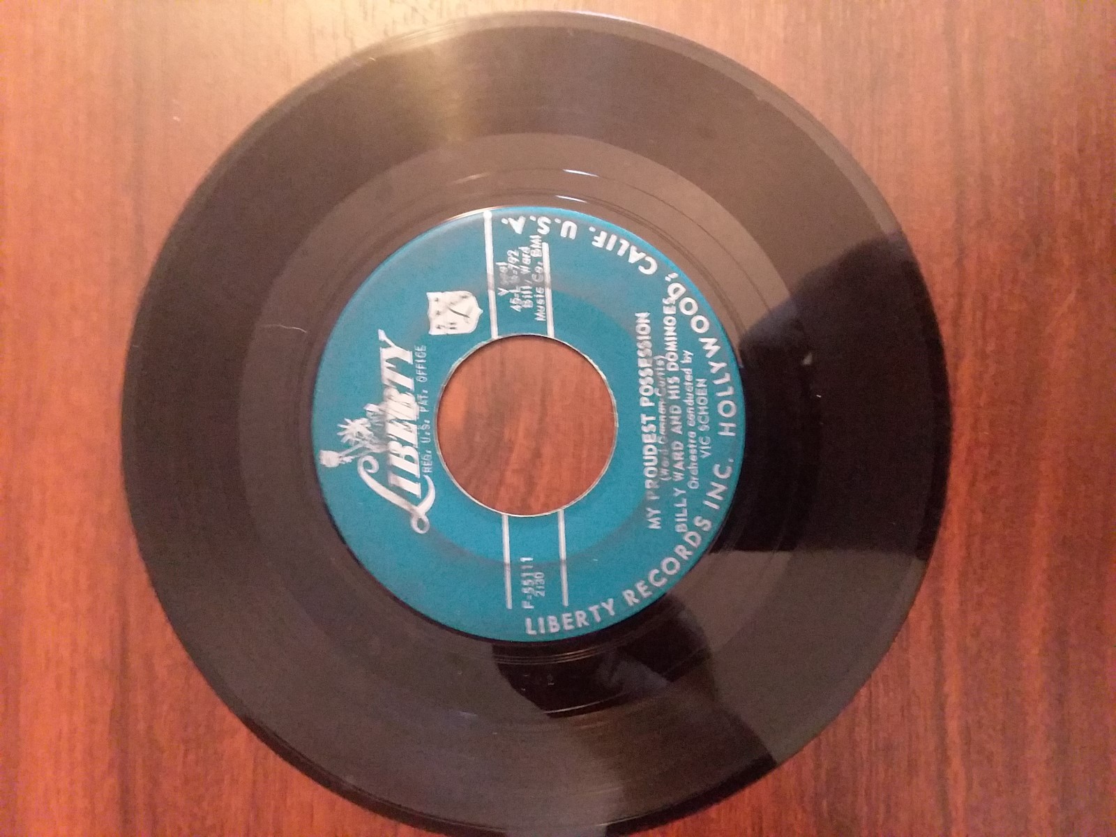 1950s EX BILLY WARD “PROUDEST POSSESSION / SOMEONE GREATER THAN I” liberty 55111
