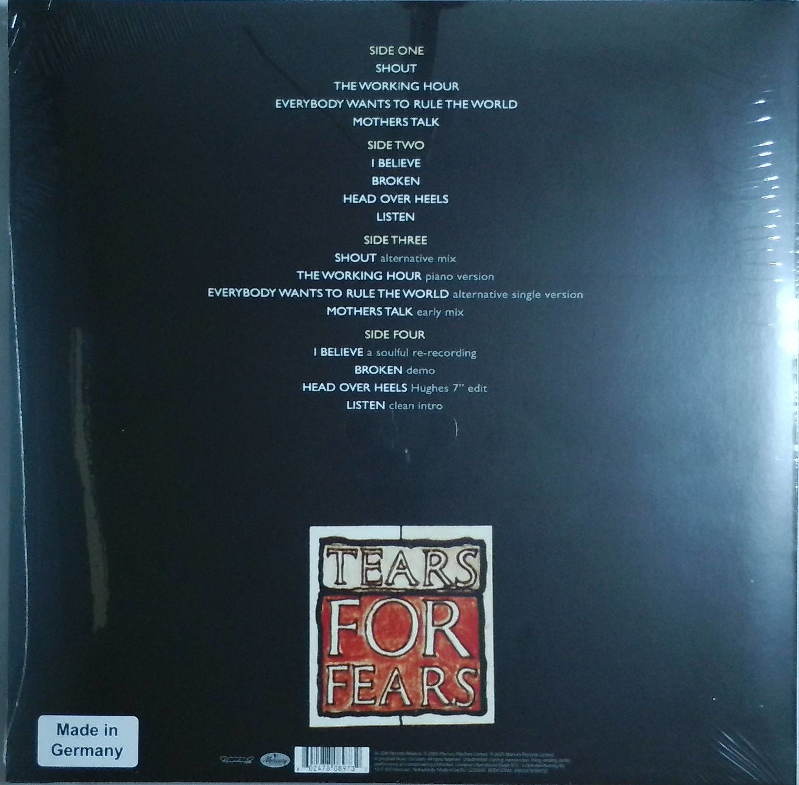 Tears for Fears – Songs From the Big Chair (2025 2×LP Red 40th Anniv.)