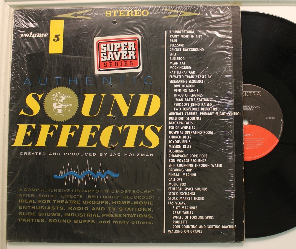 N/A Lp Authentic Sound Effects Volume 5 On Elektra – Vg++/ Vg++ (In Shrink)
