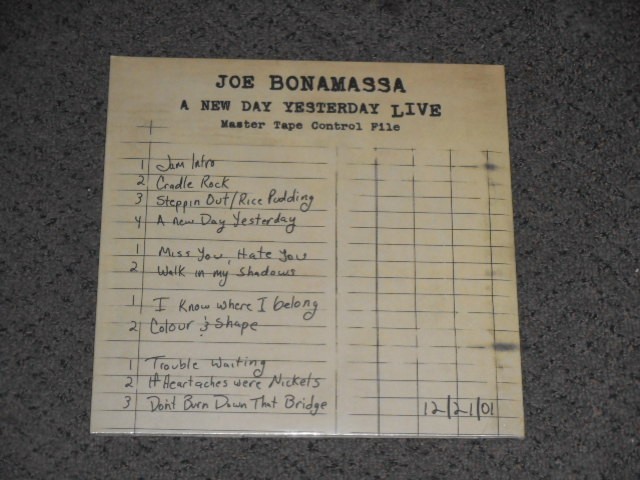 JOE BONAMASSA new day yesterday live 2x LP NEW SEALED provogue PRD 71541