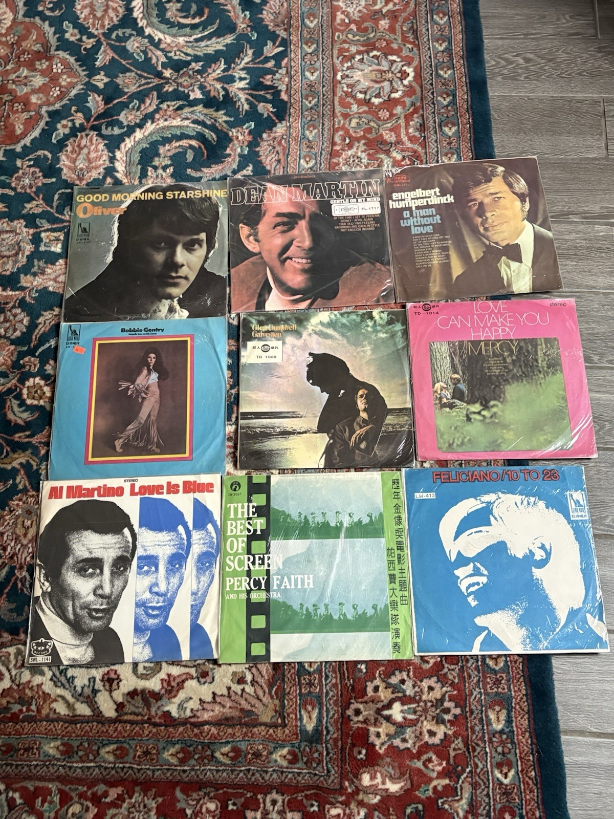 Taiwanese Records Lot Of 9 LP 1970s Chinese American Pop Rare Paper Rare HTF
