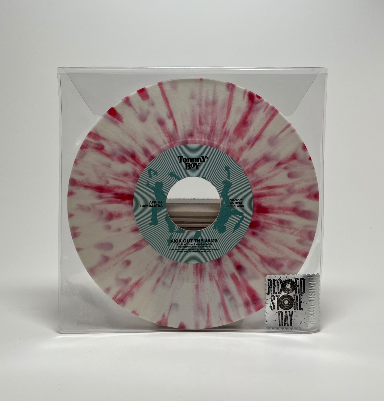 MC5 / Afrika Bambaataa | Kick Out The Jams 7″ | RSD 2012 | Pink White Splatter