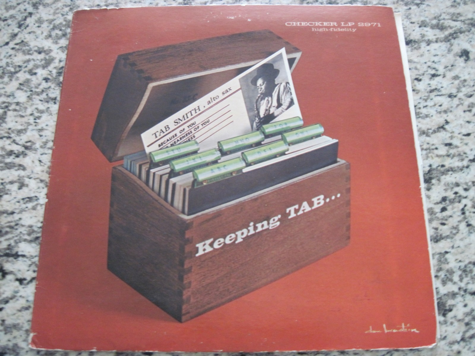 TAB SMITH-KEEPING TAB Jazz Album-CHECKER #LP-2971-DON BRONSTEIN COVER