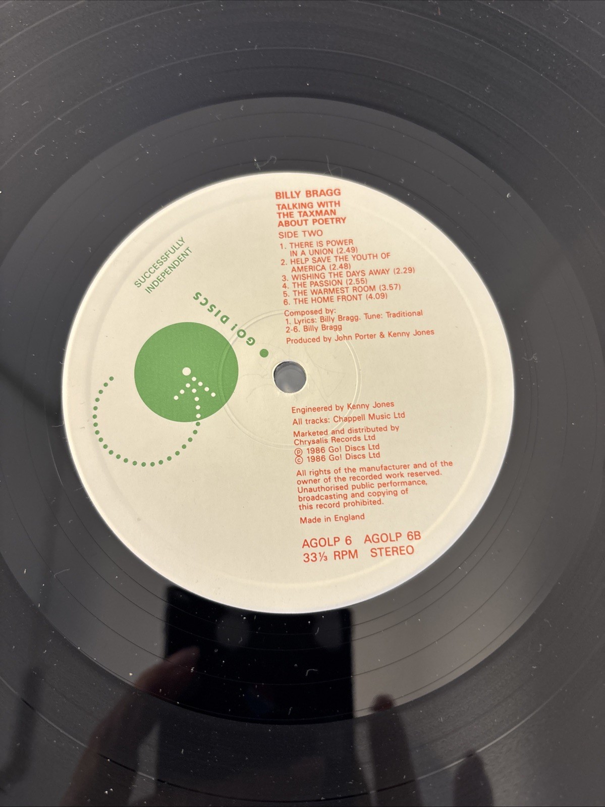 Billy Bragg – Talking With Taxman About Poetry UK Lp Elektra 1986 EX