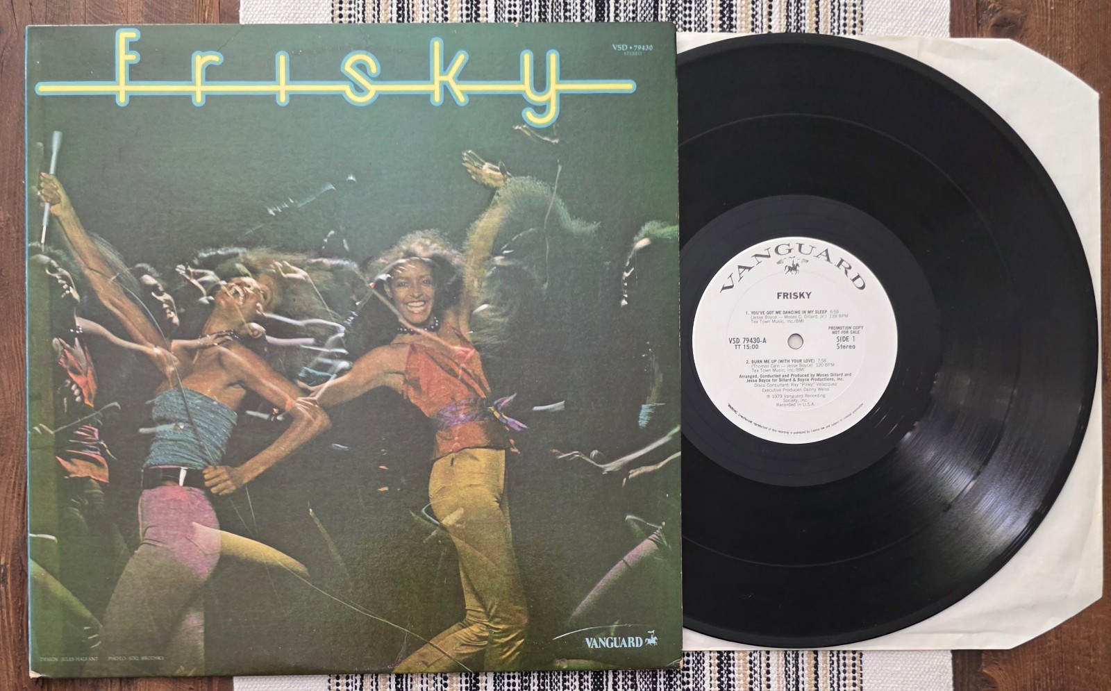 Frisky s/t 1979 Vanguard VSD 79430 Promo Vinyl LP Vintage Record Funk Soul Disco