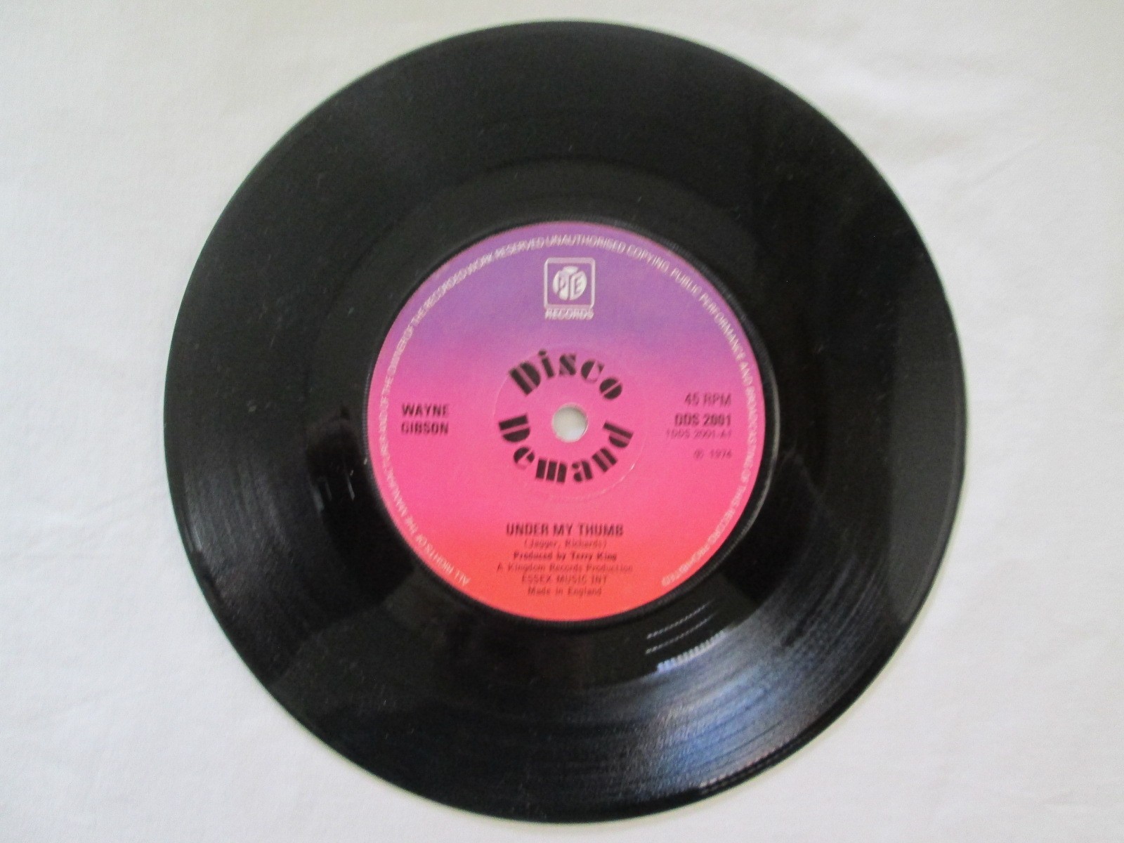 Wayne Gibson ” UK 45 Under My Thumb Funk / Soul 1974