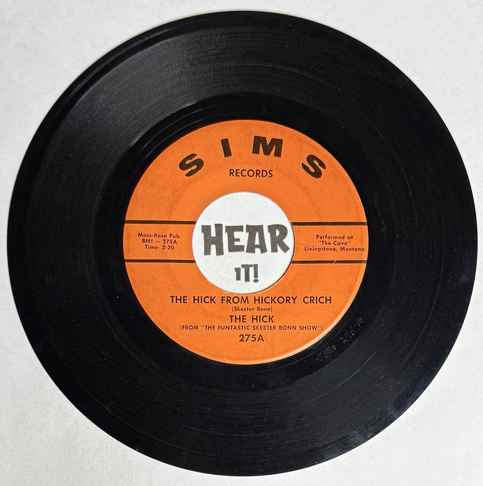 Hillbilly Comedy Fart Noises 45 THE HICK From Hickory Crich SIMS Skeeter Bonn