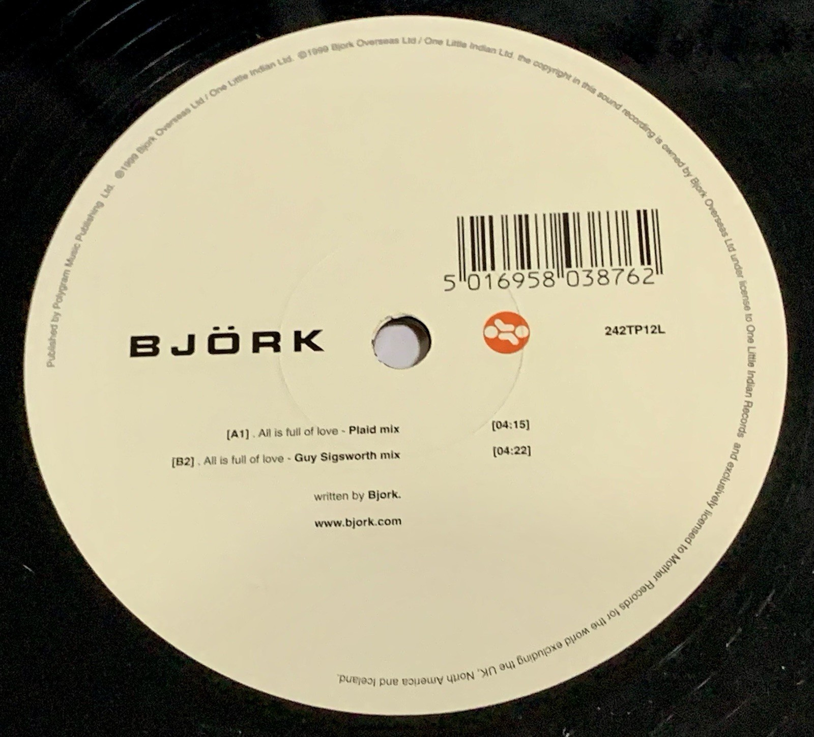 Lot Of 7 Bjork Official 12” Vinyl Releases 1993-2002 One Little Indian Elektra