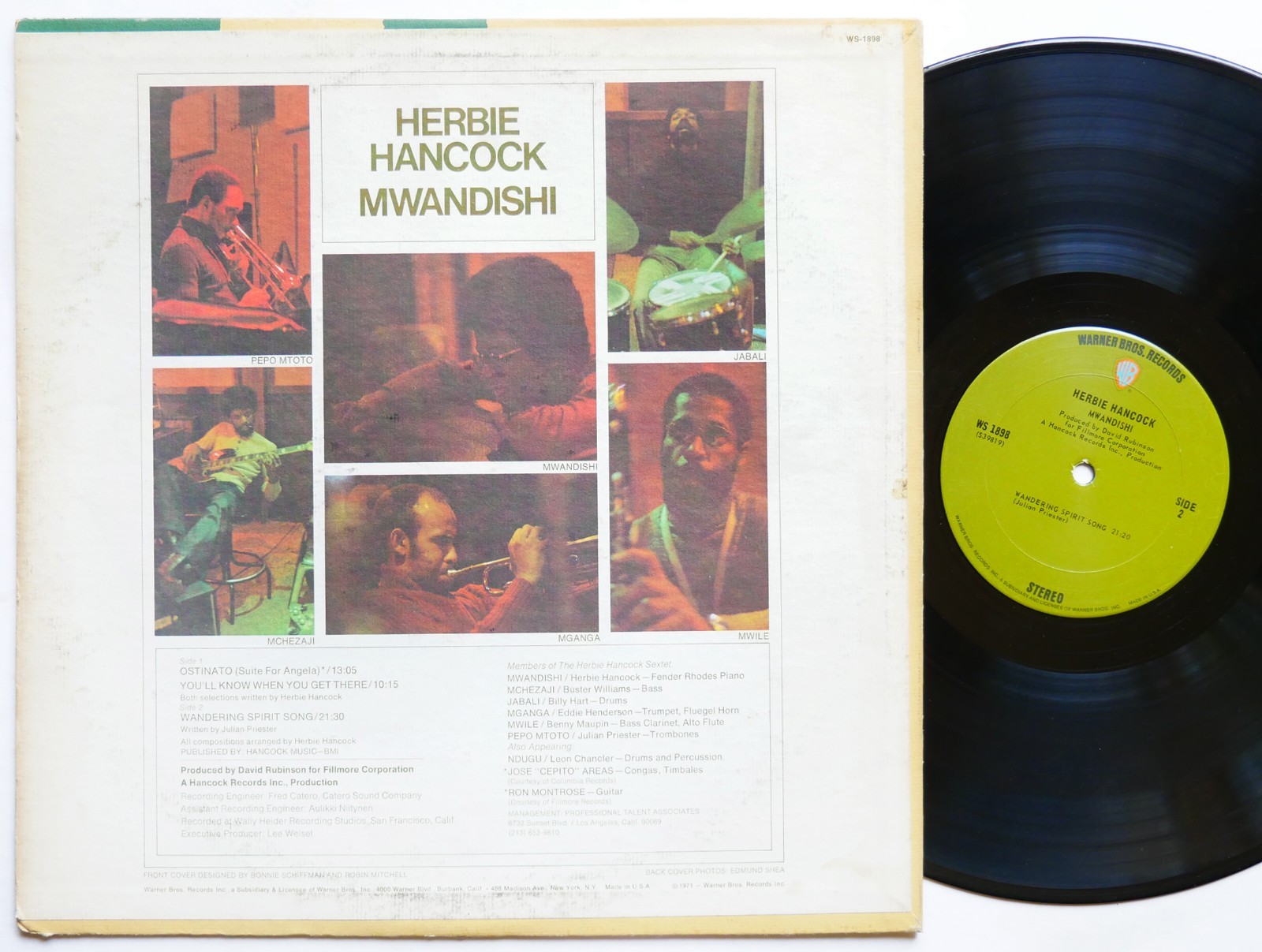 HERBIE HANCOCK Mwandishi LP WARNER BROS WS 1898 US 1971 JAZZ Buster Williams
