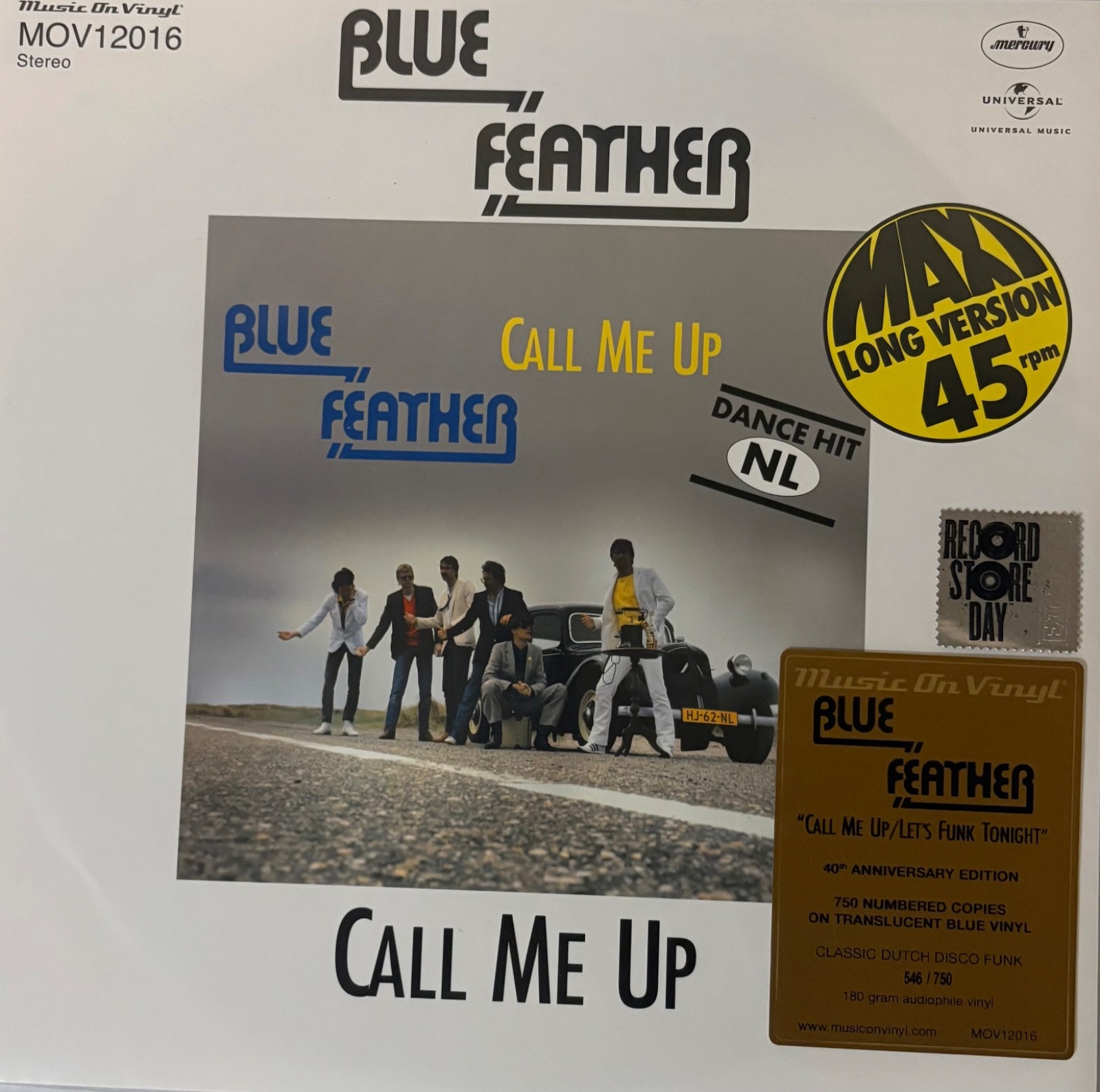 Blue Feather Call Me Up/Let’s Funk Tonight 40th Anniversary 2021 Blue Vinyl RSD