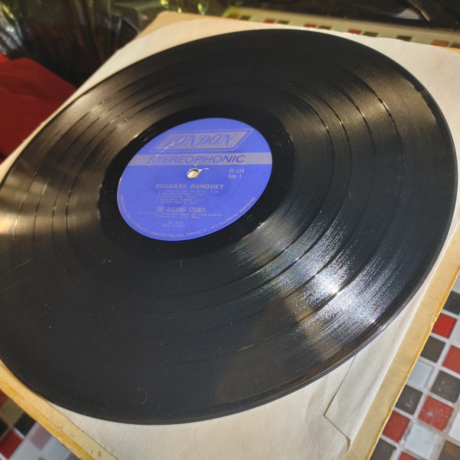 The Rolling Stones ~ Beggars Banquet ~ London PS 539 LP Stereo Vinyl Record