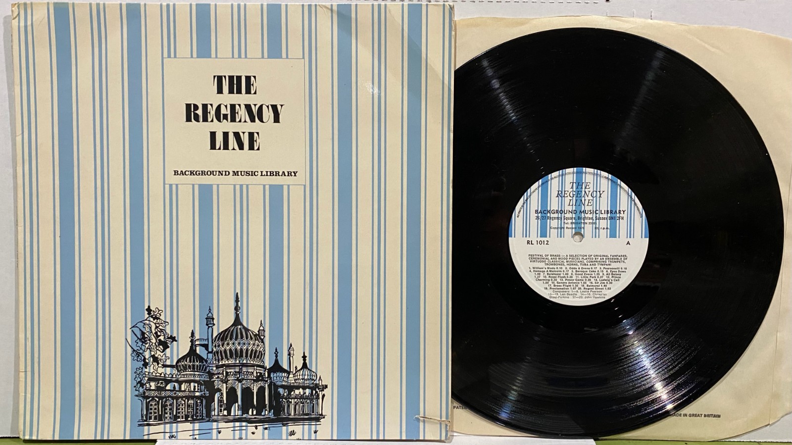 THE REGENCY LINE Background Music Library LP UK Bruton Media Jazz Classical
