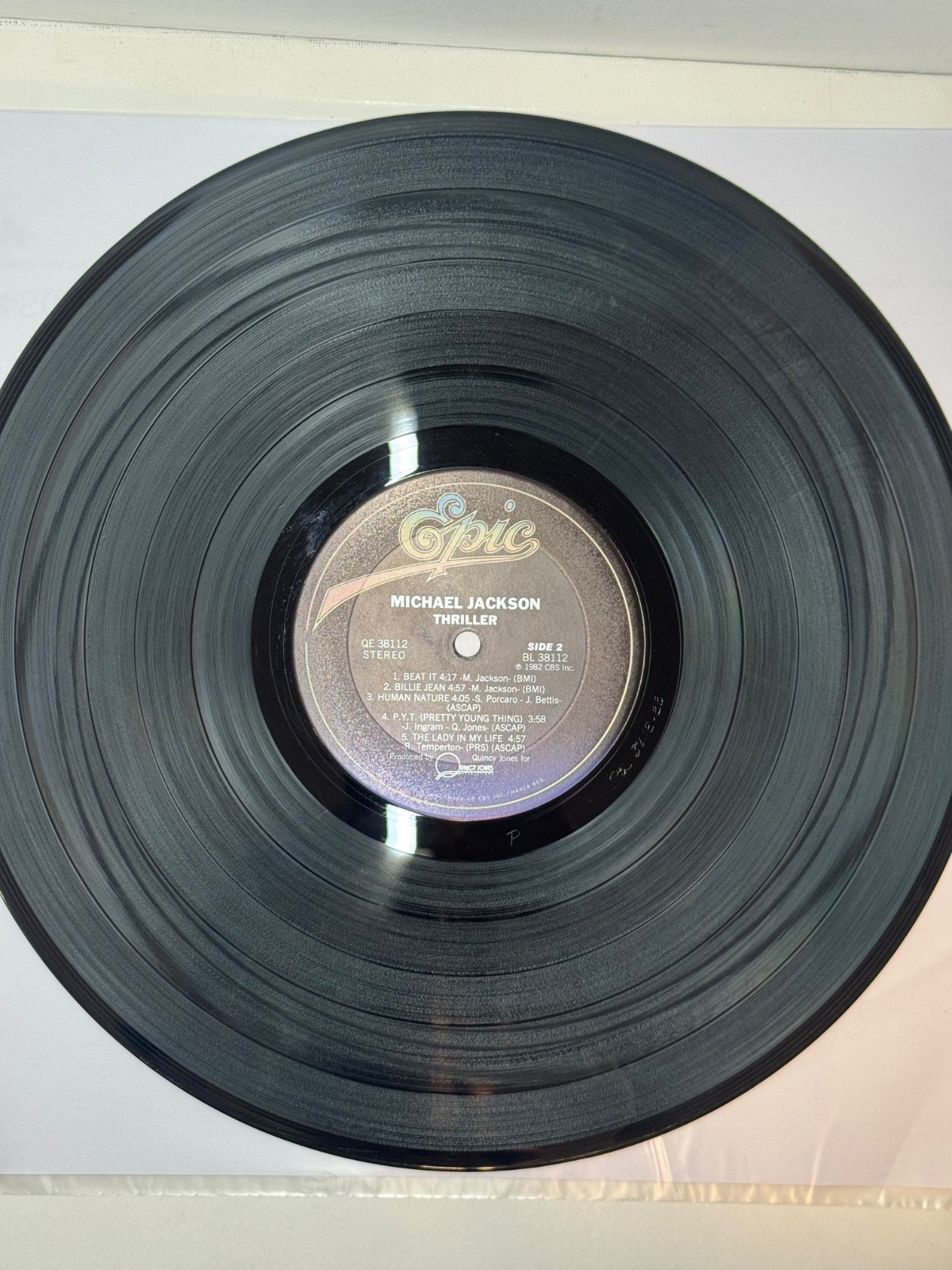 Michael Jackson Thriller OG First Press No MJ Credit W/ Sleeve Ultrasonic Clean