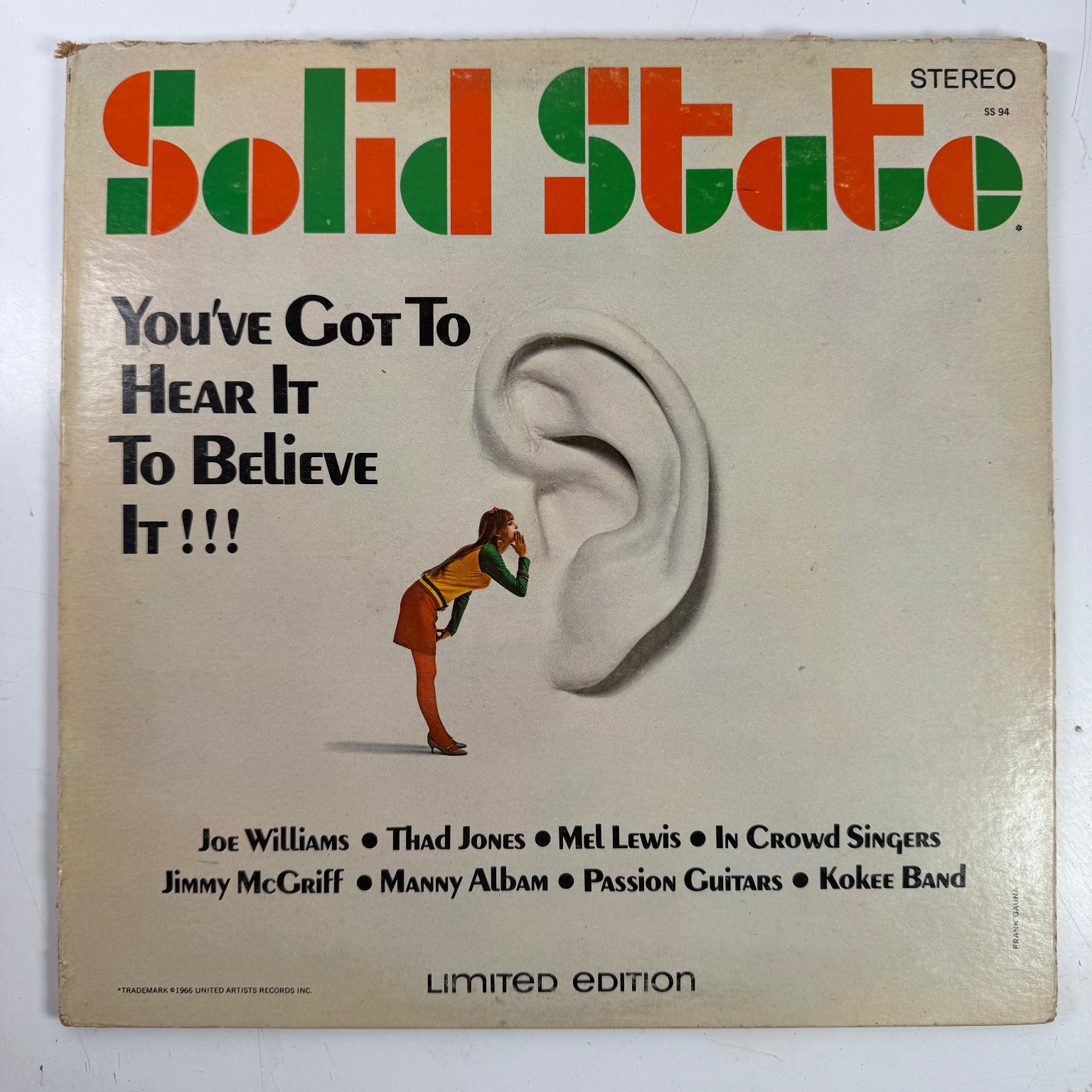 Solid State – You’ve Got To Hear It To Believe It! LP 1966 Limited Edition
