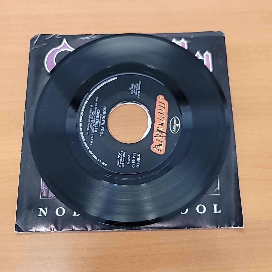 Cinderella Nobody’s Fool Push Push Mercury 884 851-7 – VG Vinyl G Paper Sleeve