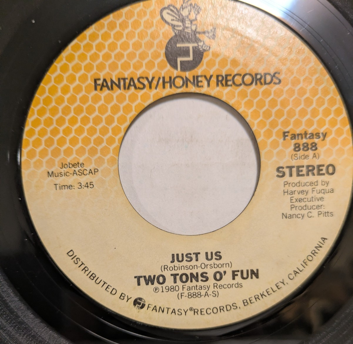 45 ~Two Tons O’ Fun: “Just Us / I got the feeling” 1980 (EX)