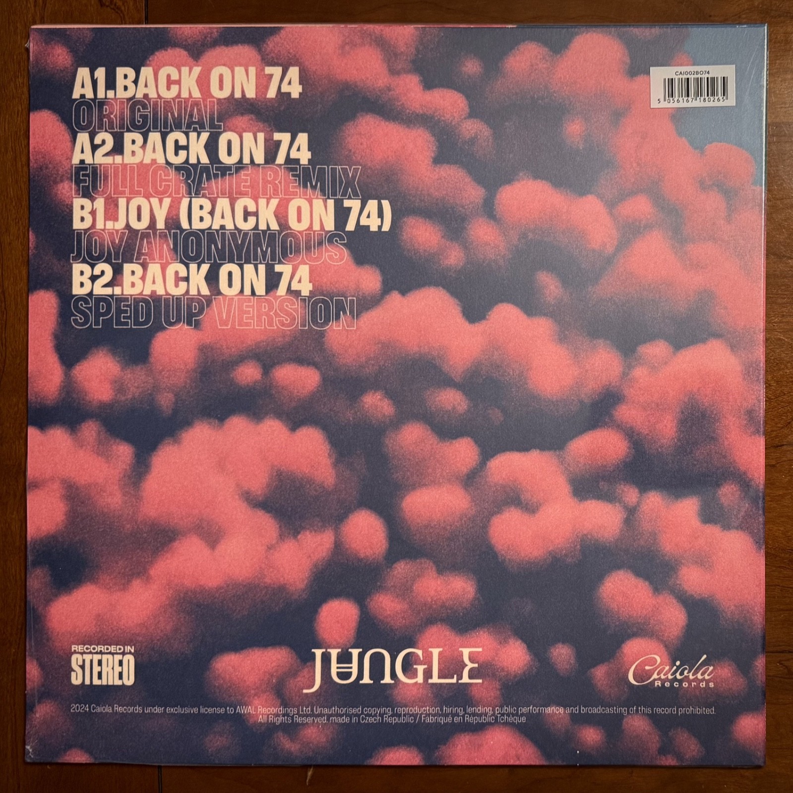JUNGLE – Back On 74 Record Store Day Black Friday RSD 2024 New