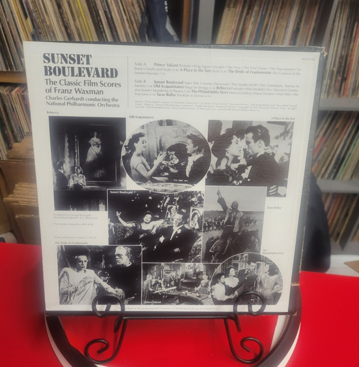 SUNSET BOULEVARD CLASSIC FILM SCORES OF FRANZ WAXMAN ULTRASONIC CLEAN VG+