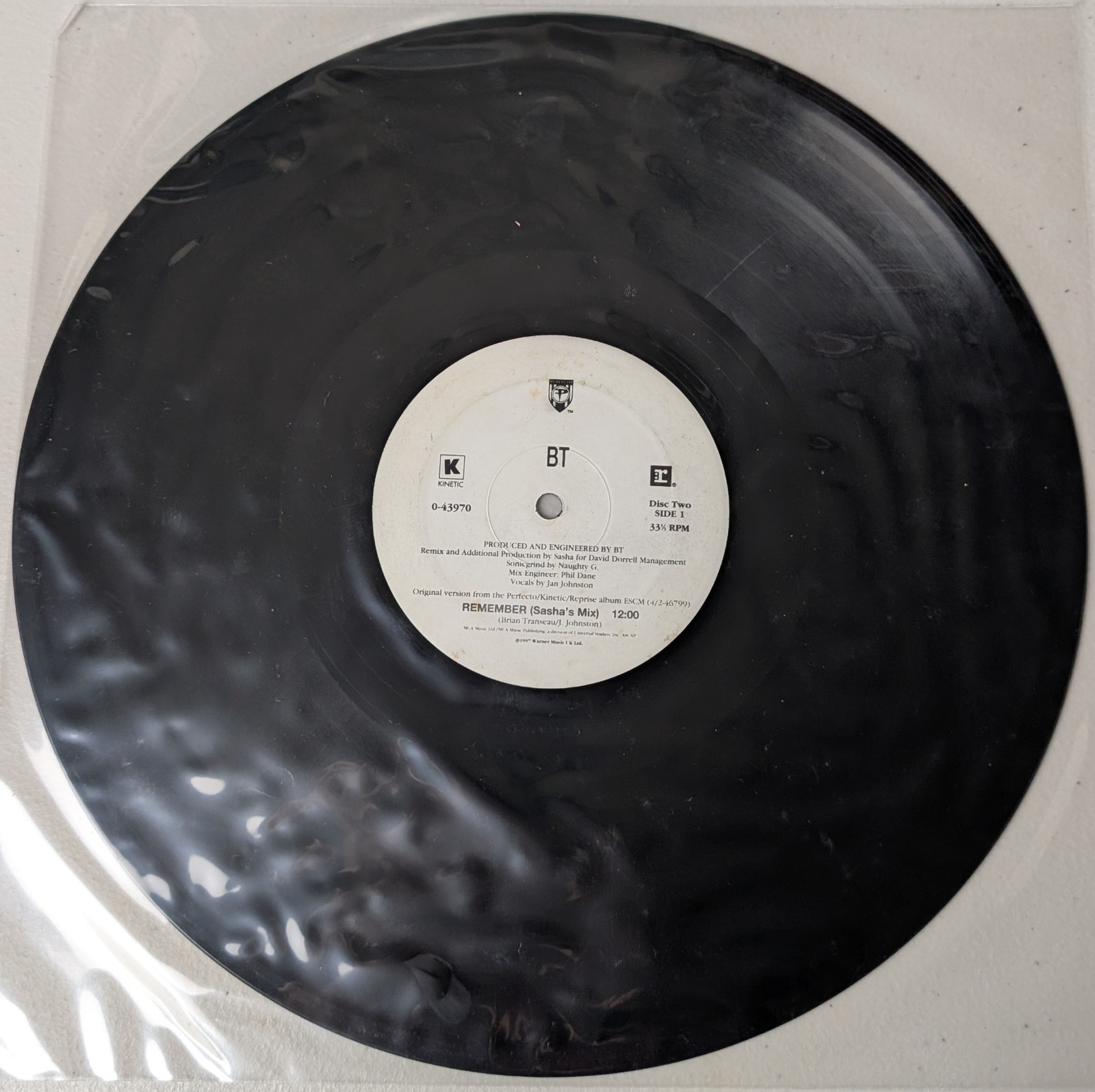 BT – Remember – 2×12″ Limited Edition Promo Vinyl 1997 0-43970