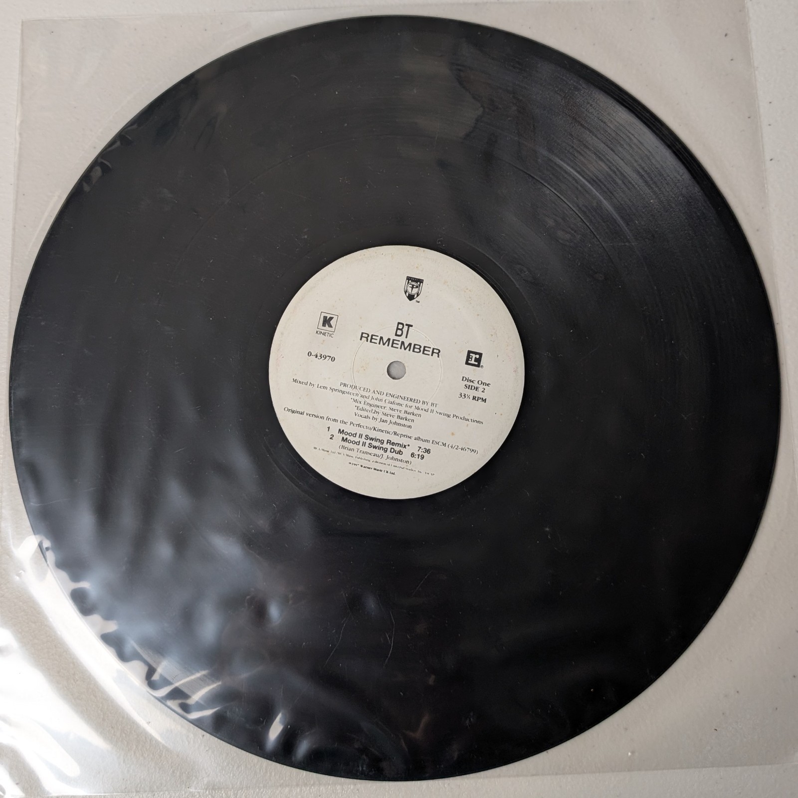 BT – Remember – 2×12″ Limited Edition Promo Vinyl 1997 0-43970
