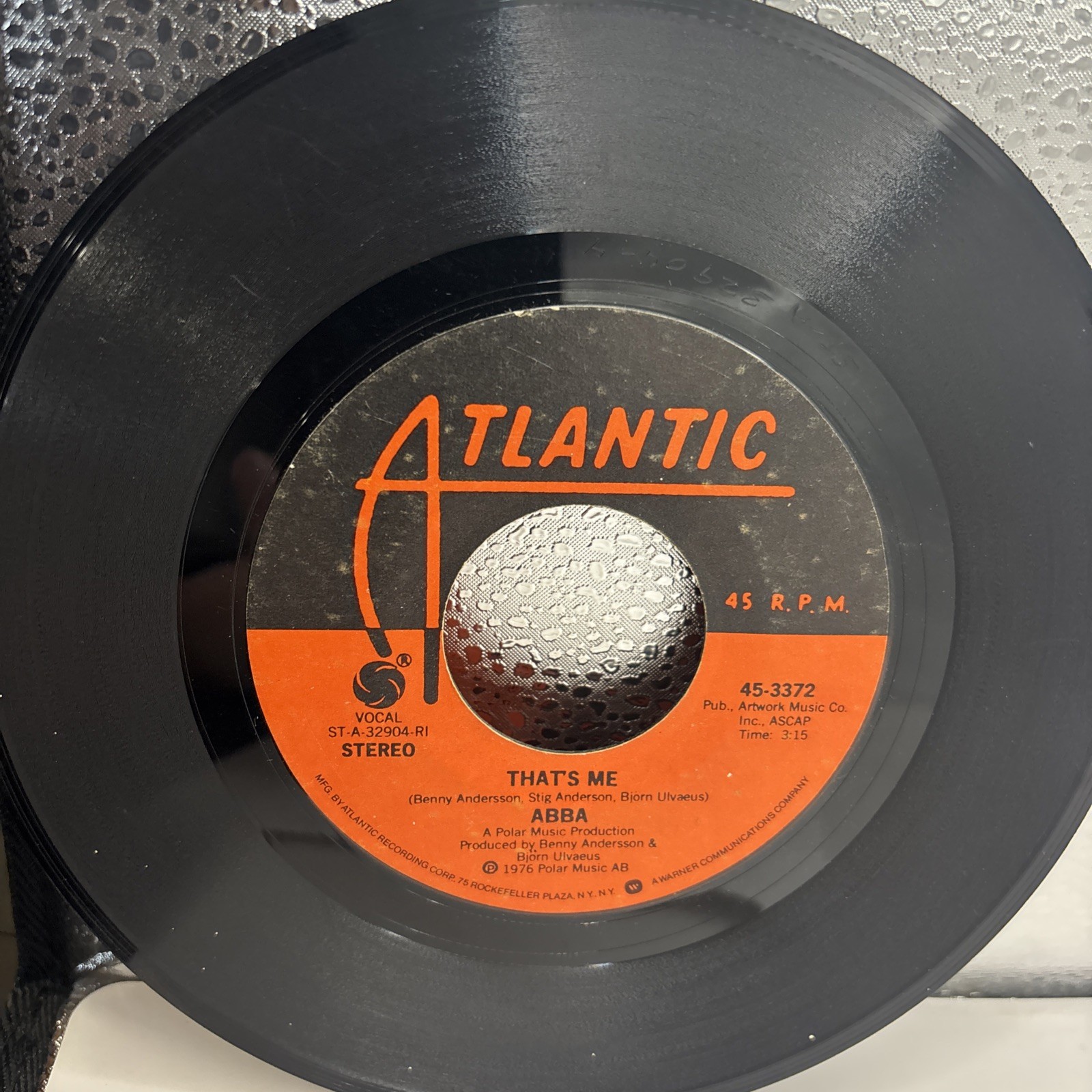 Abba ~ Dancing Queen/ That’s Me ~ Atlantic VG+ 45 RPM Record