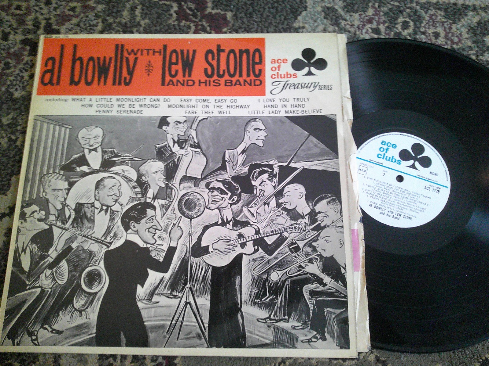 UK ACE OF CLUBS LP RECORD/AL BOWLLY,LEW STONE/AND HIS BAND/EX+ JAZZ