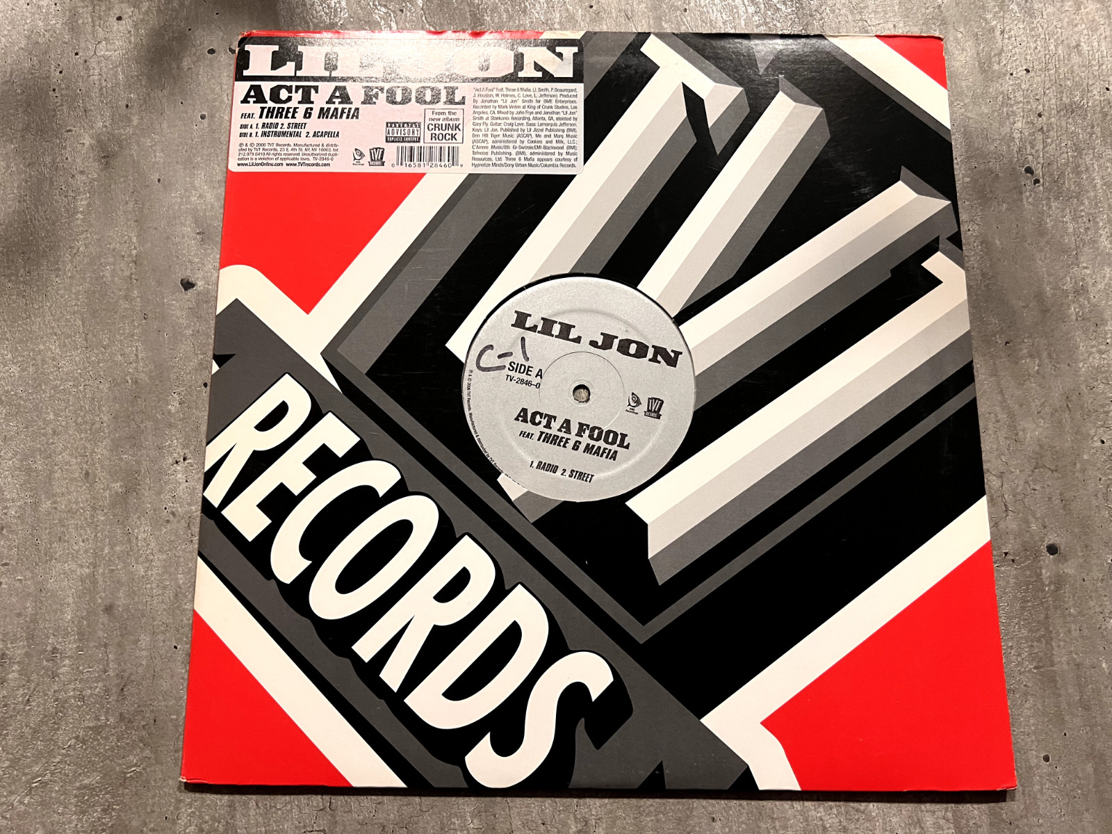 Lil Jon Act a Fool Explicit Lyrics 12″ Vinyl record VG+ W/ Three 6 Mafia