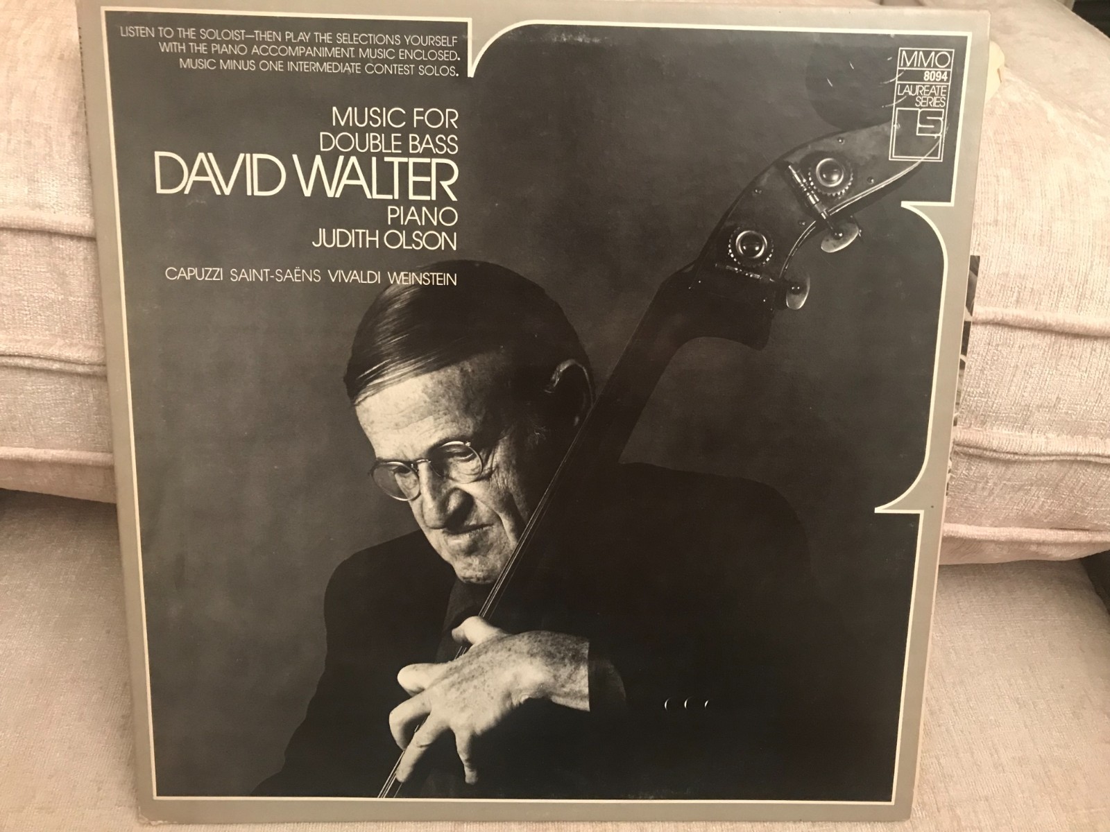 David Walter Music For Double Bass LP MMO 8094 VG++