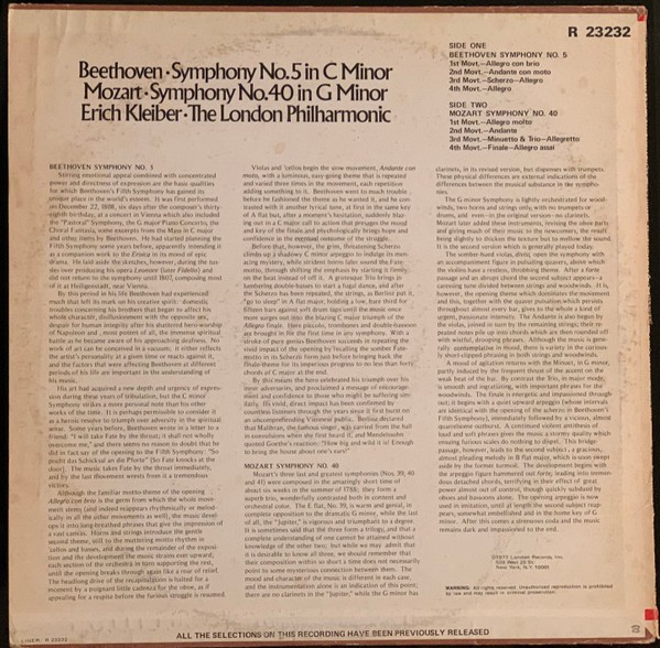 Ludwig van Beethoven, Wolfgang Amadeus Mozart / London Philharmonic Orchestra Co