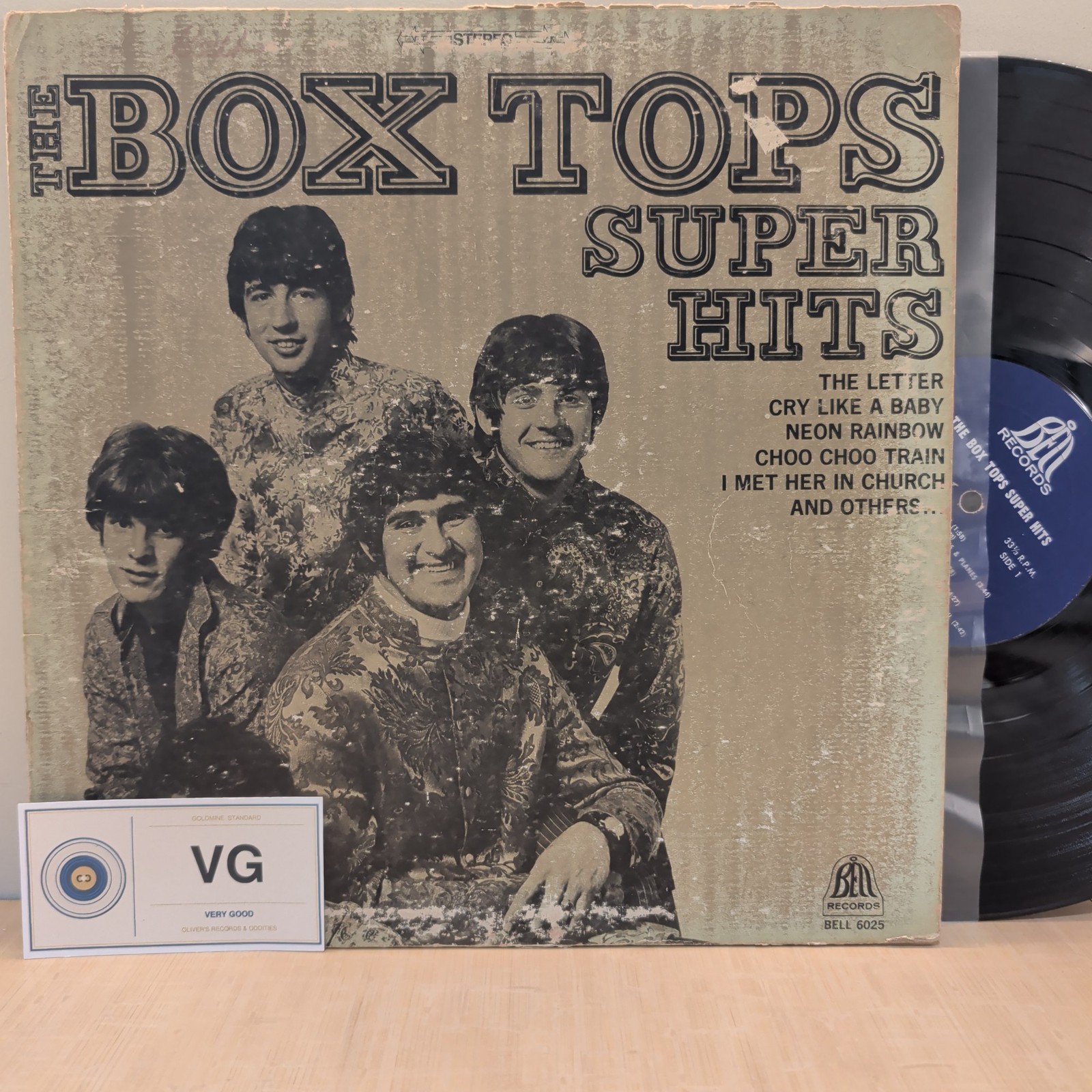 Box Tops | Super Hits | Vinyl LP 1968 Bell Records 6025 | VG/G+