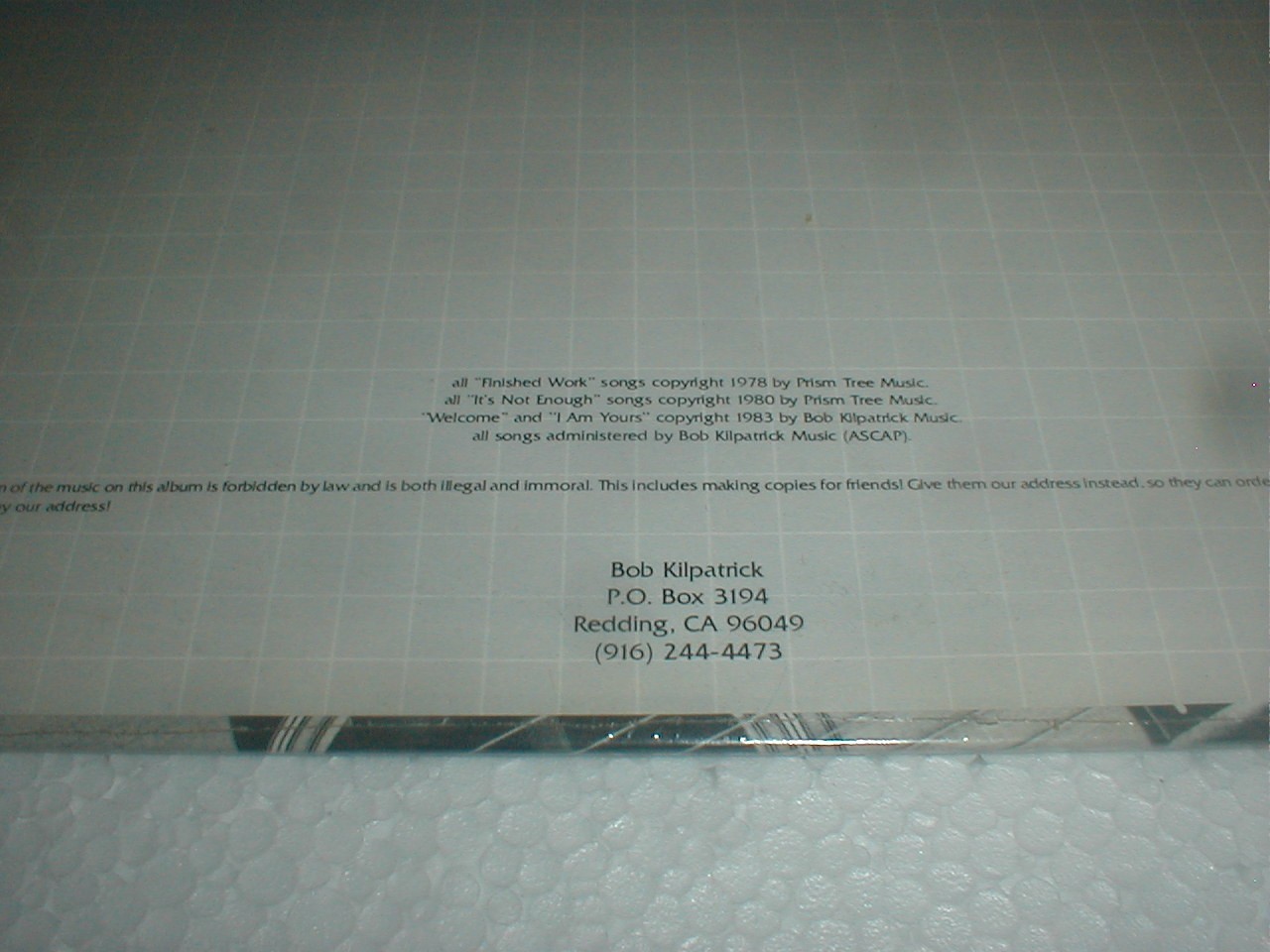 Bob & Cindy Kilpatrick COLLECTION Private LP SHRINK CA Gospel Religious Xian CCM