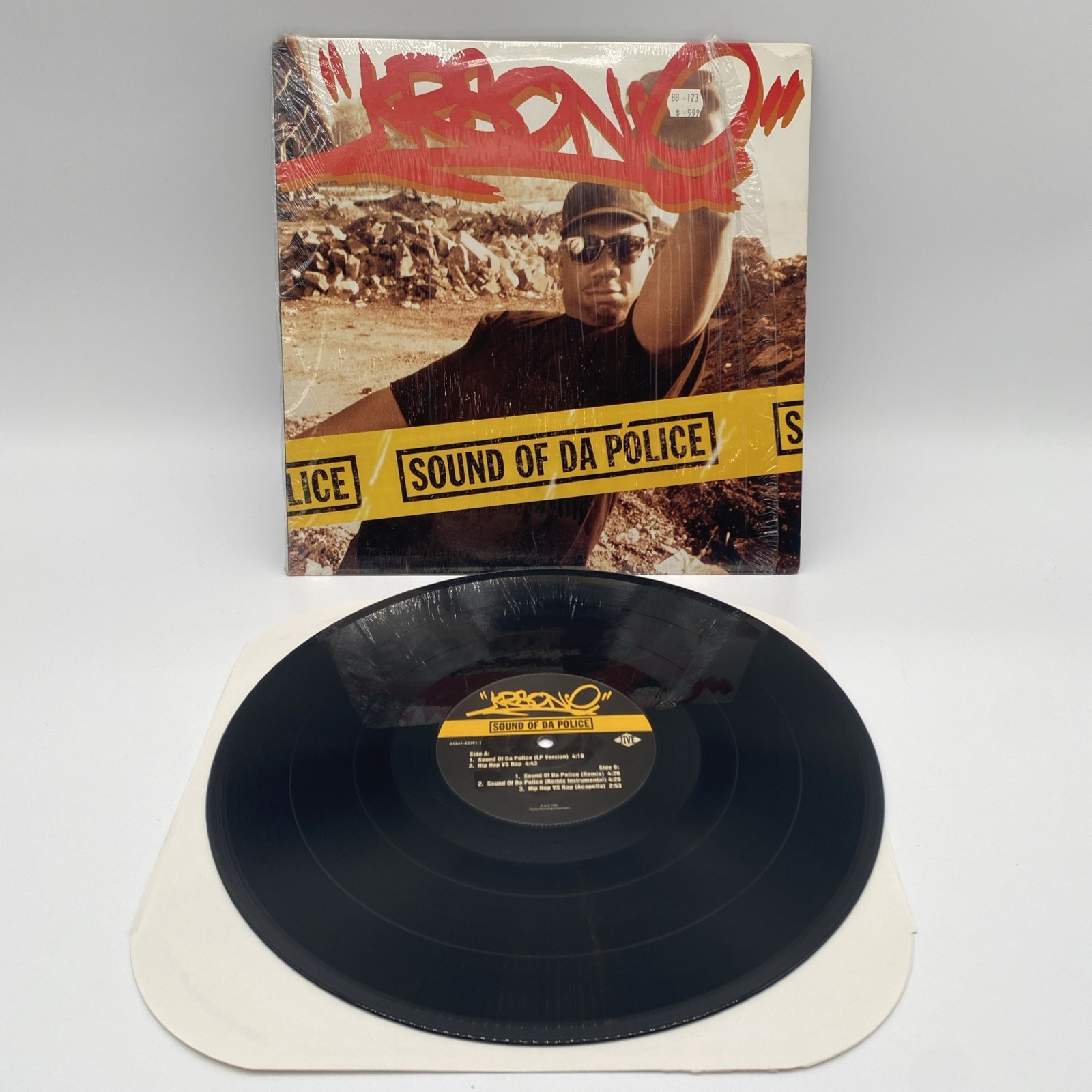 Sound Of Da Police 12″ by KRS-One vinyl 1993 VG 01241-42191-1 In Shrink