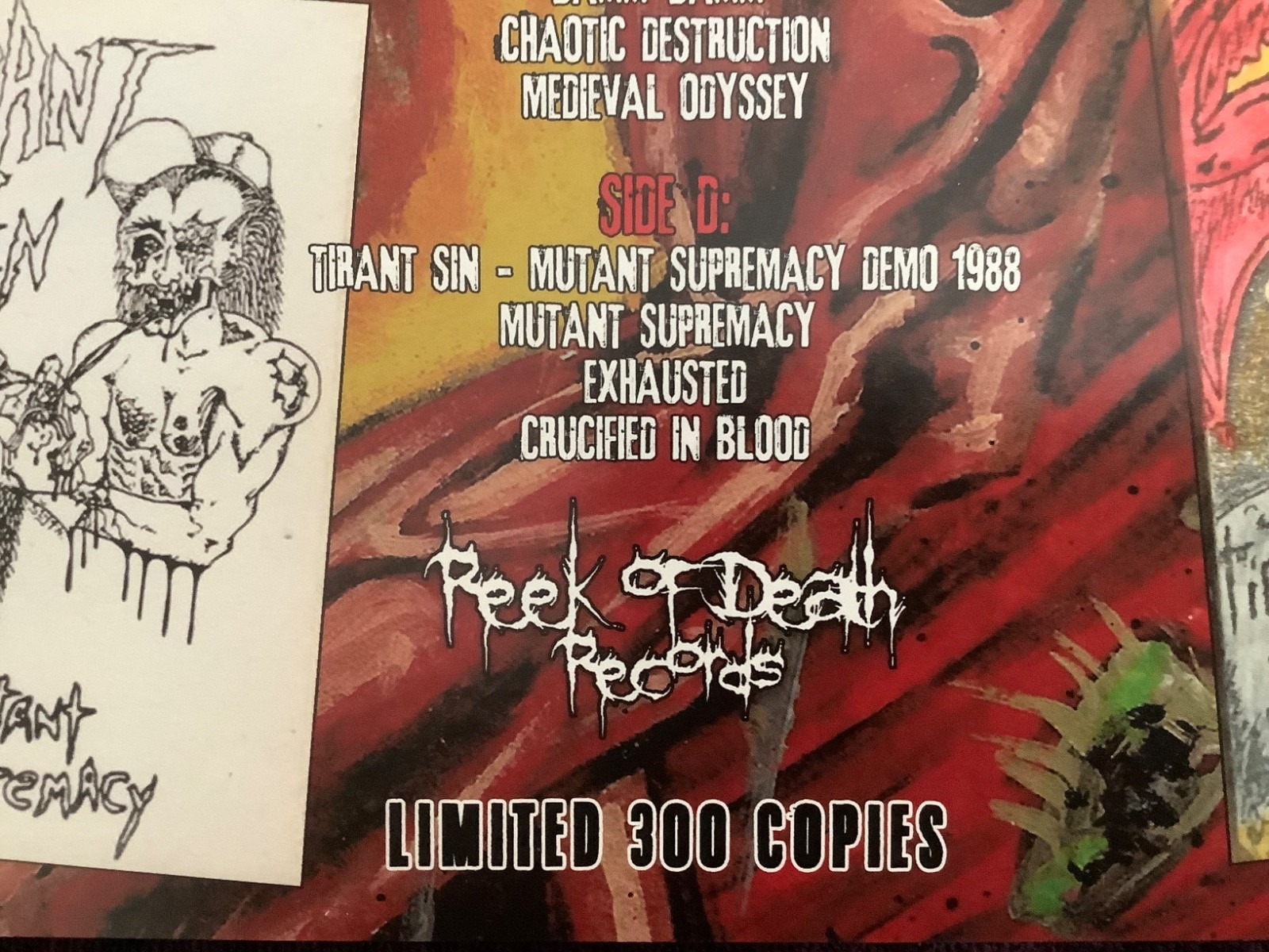 BEYOND DEATH TIRANT SIN BEFORE THE CORPSE 2LP NEW DEMOS CANNIBAL CORPSE BARNES