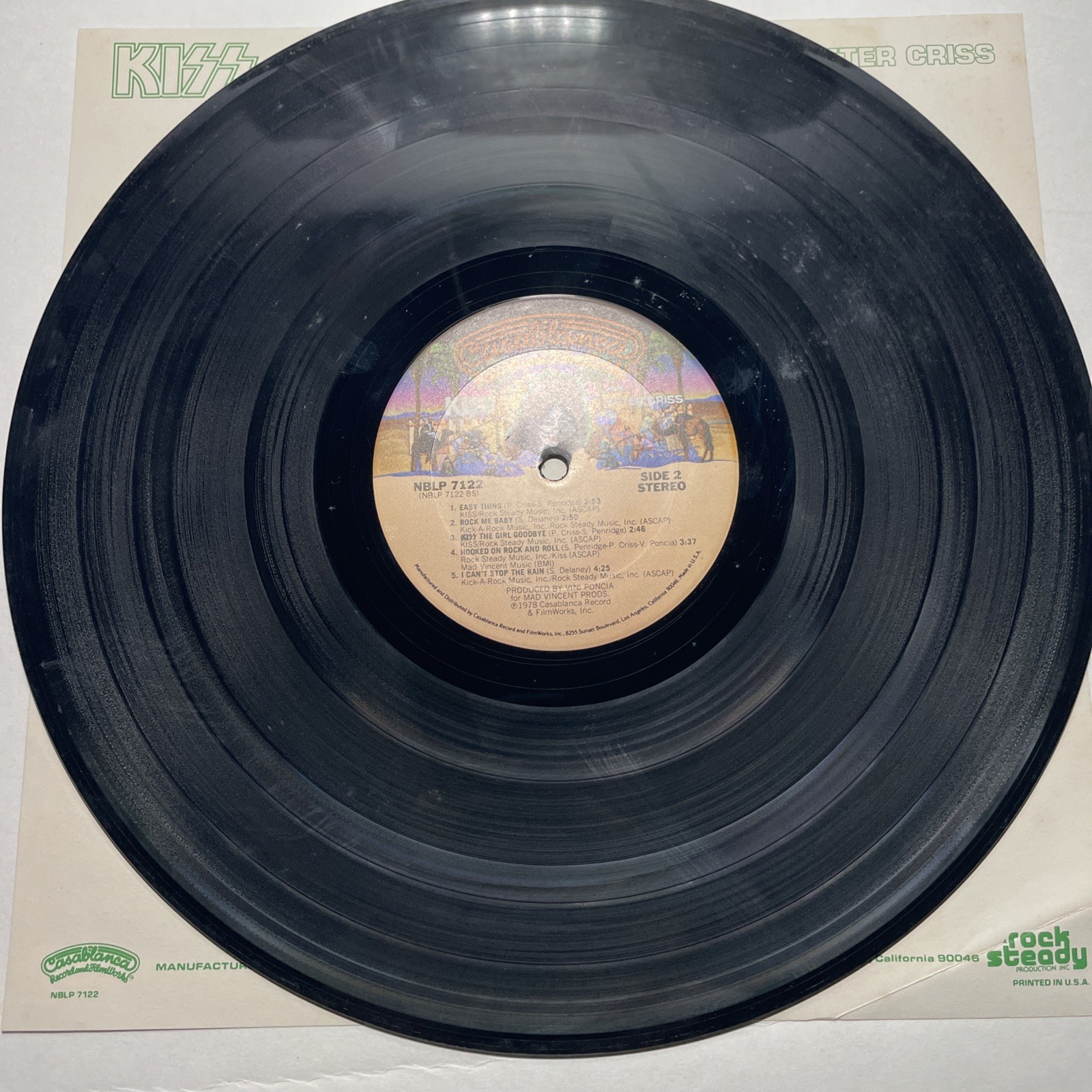 Kiss – Peter Criss – FAST SHIPPING – Rare 1978 Vinyl Lp with Poster