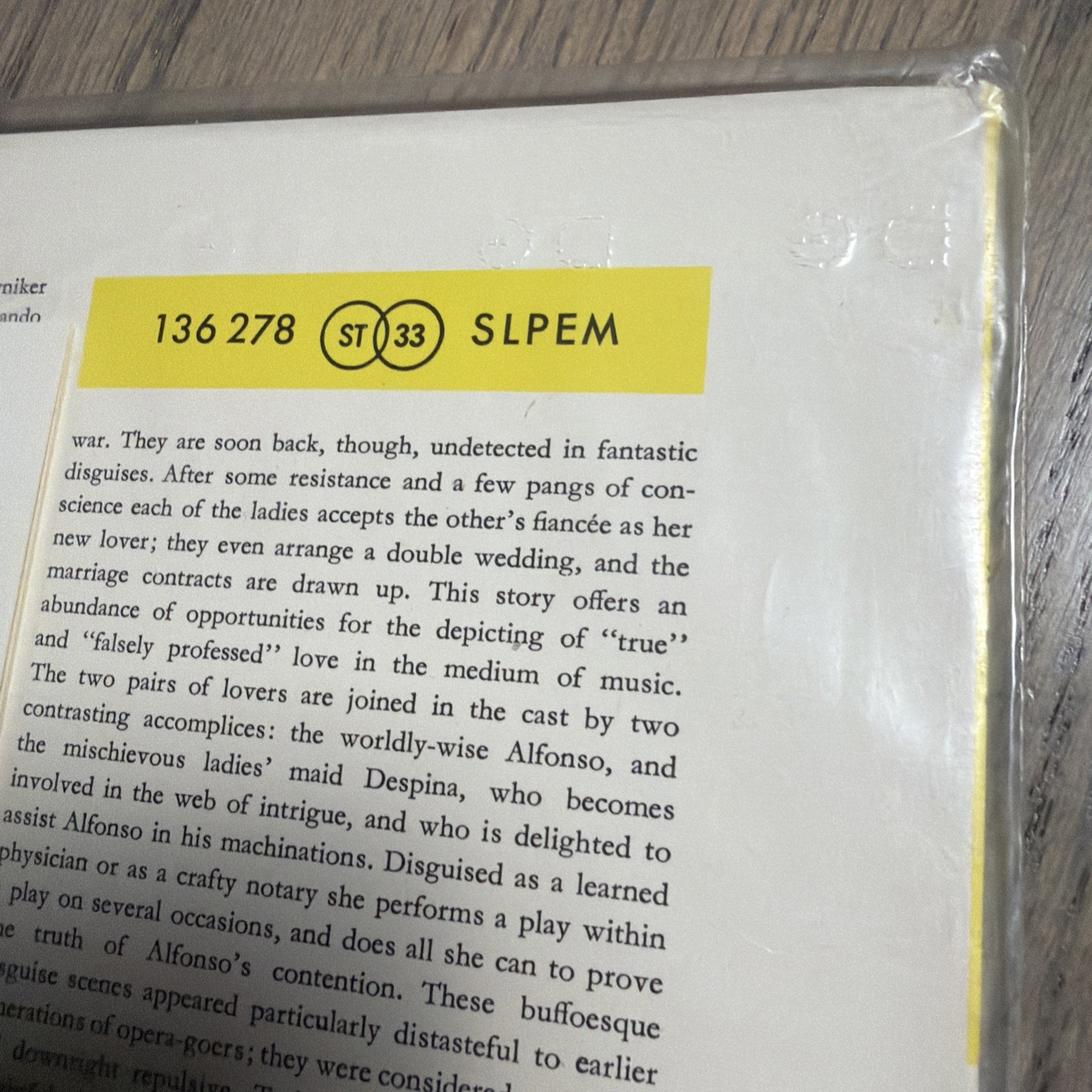 Mozart’s Cosi Fan Tutte – Deutsche Grammophon 136278 33 RPM Stereo 1964 Sealed
