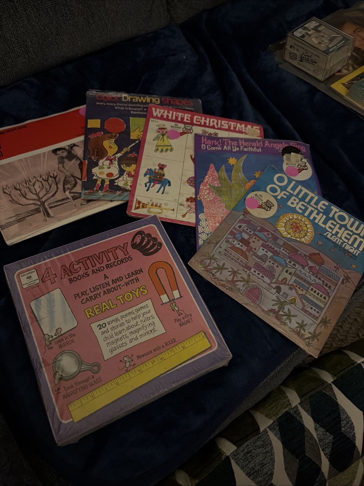 Children’s Vinyl Records 45 RPM Assorted Titles Lot of 6 including learn Hebrew