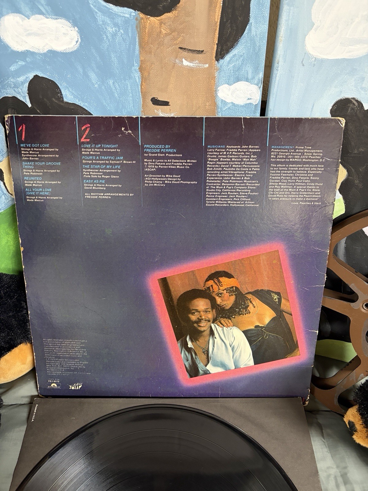 Peaches & Herb 1978 2 Hot! Vinyl Record Album LP Polydor Records R&B #2 Bill Boa