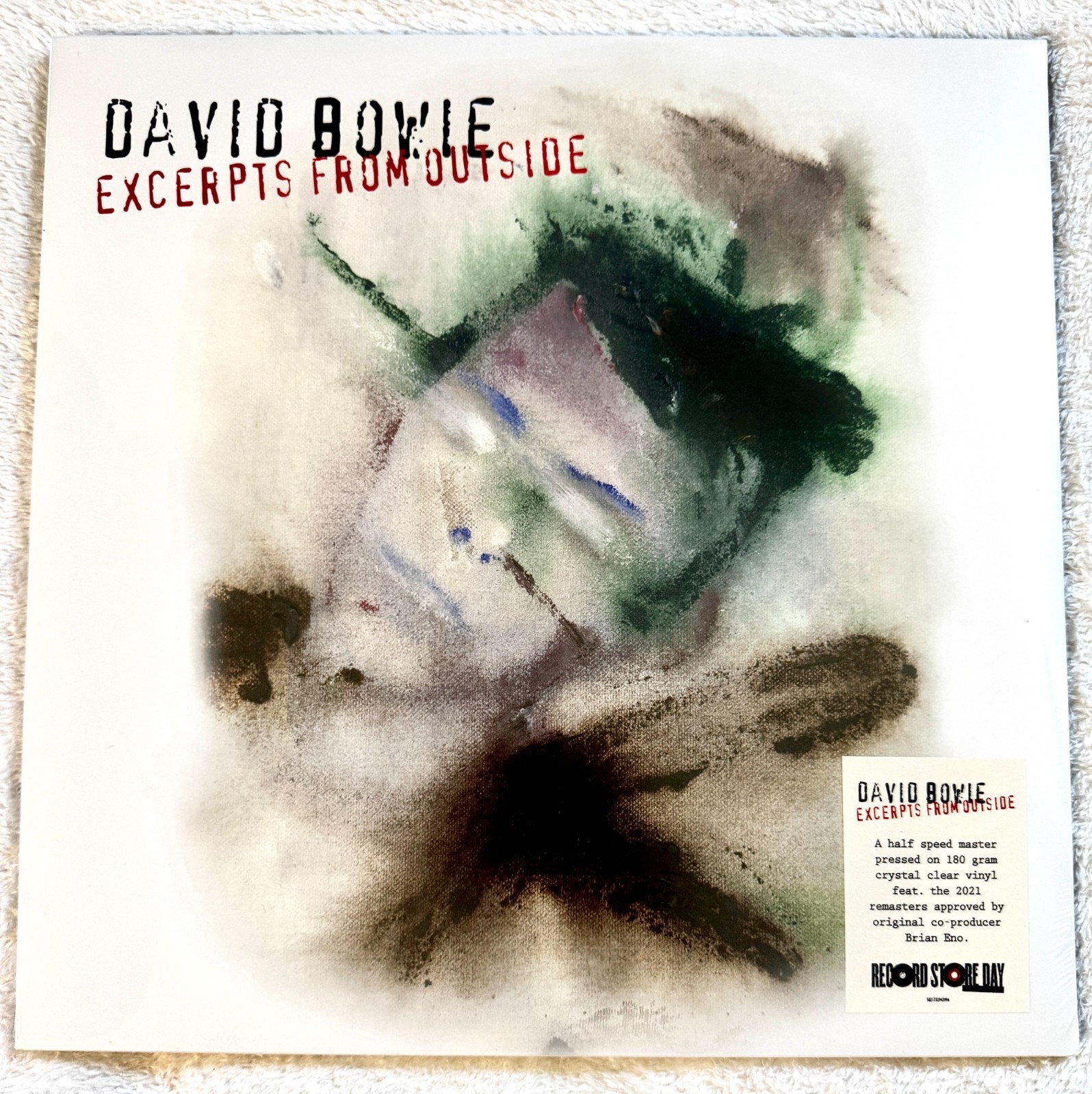 DAVID BOWIE RECORD EXCERPTS FROM OUTSIDE VINYL STORE DAY SEALED PROMO ALBUM RSD