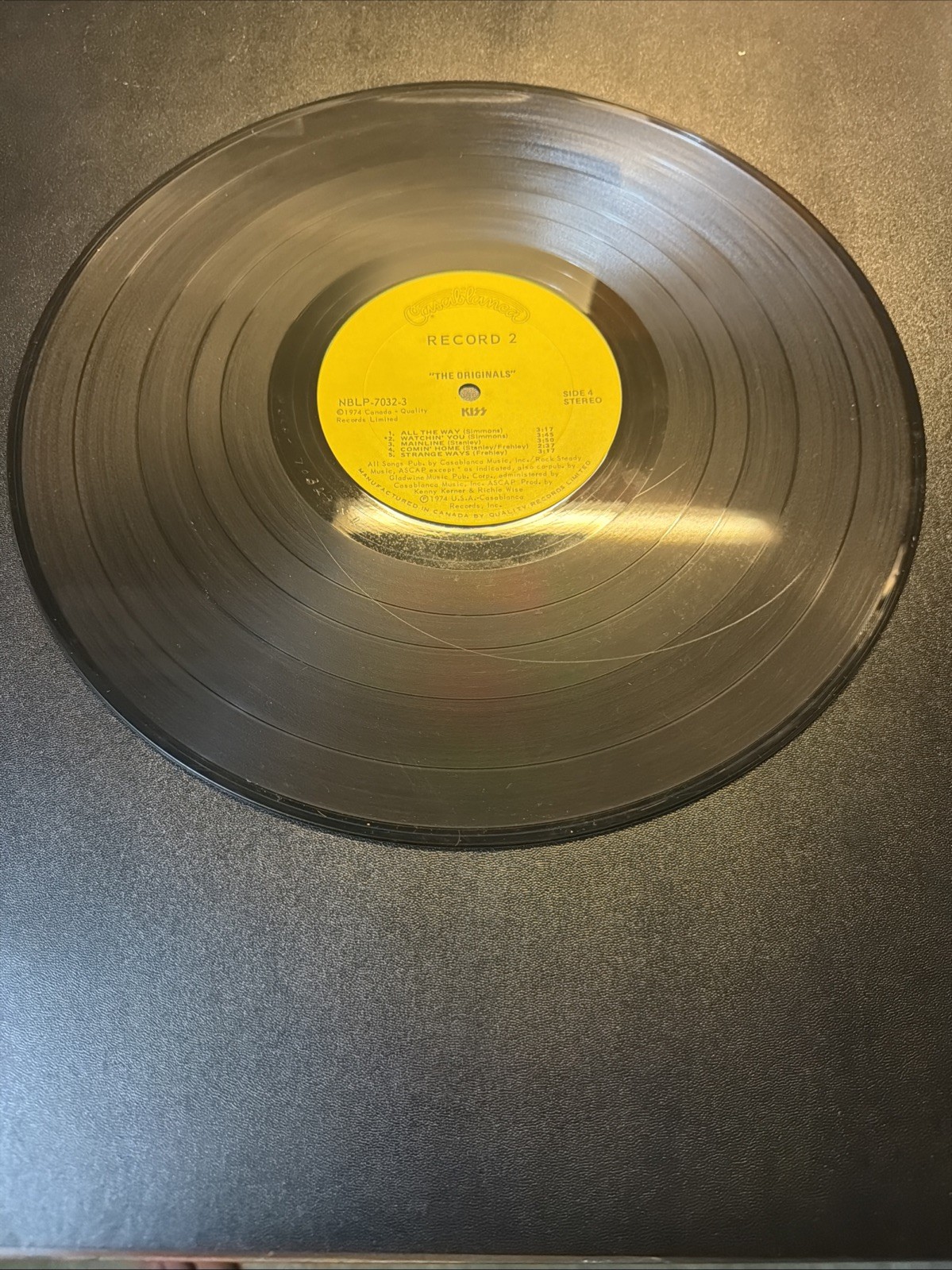 1976 KISS The Originals Vinyl Record LP with Inserts. Limited Edition 1st Print
