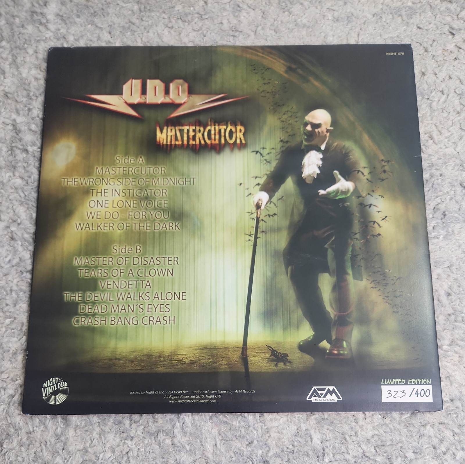 U.D.O “Mastercutor ” Colored Vinyl