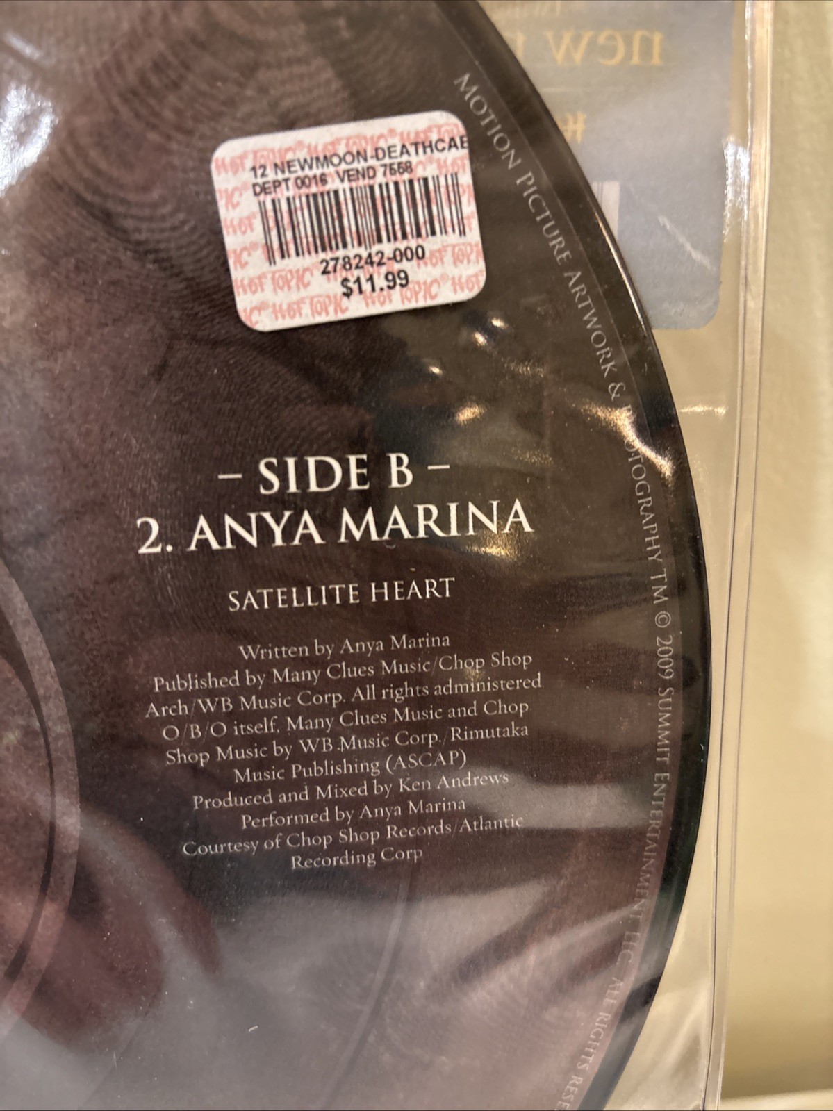 Twilight Saga New Moon Soundtrack Picture Vinyl Hot Topic Exclusive New/Sealed