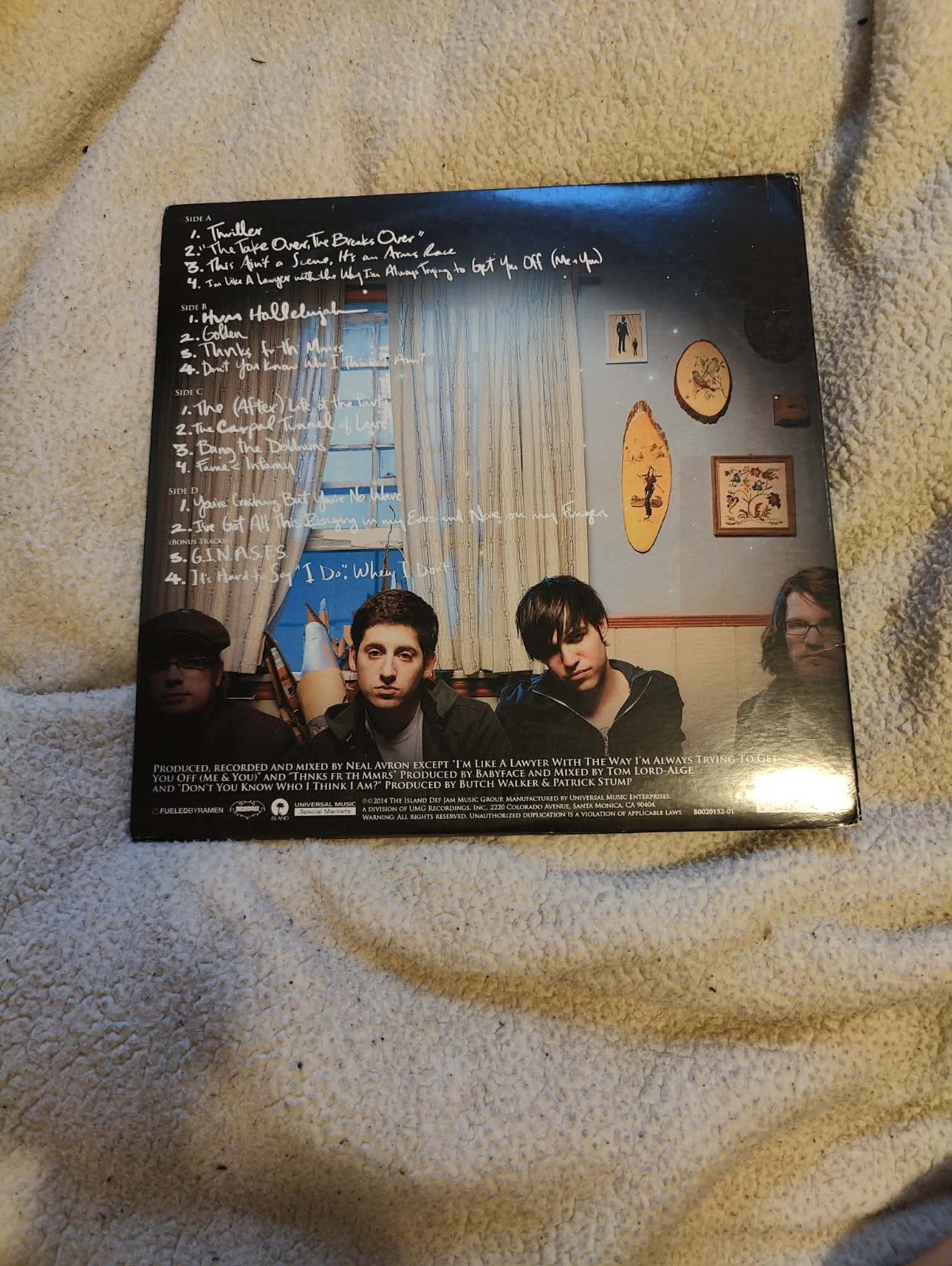Fall Out Boy Infinity On High Limited Edition Blue Splatter Vinyl