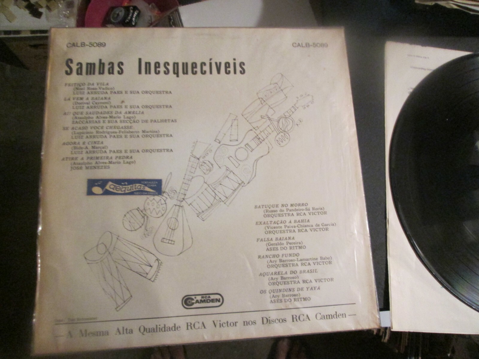 sambas inesqueciveis lp vinyl luiz arruda jose menezes va RCA CAMDEN BRAZIL