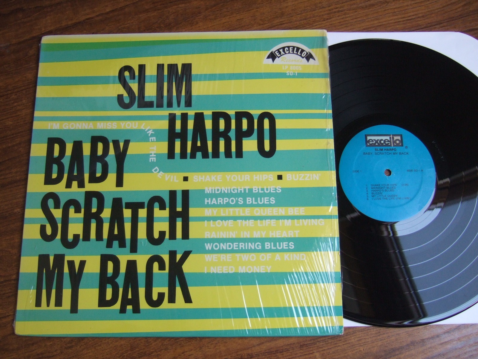 SLIM HARPO – BABY SCRATCH MY BACK – EXCELLO LP 8005 SO-1 OPENED SHRINK WRAP NM