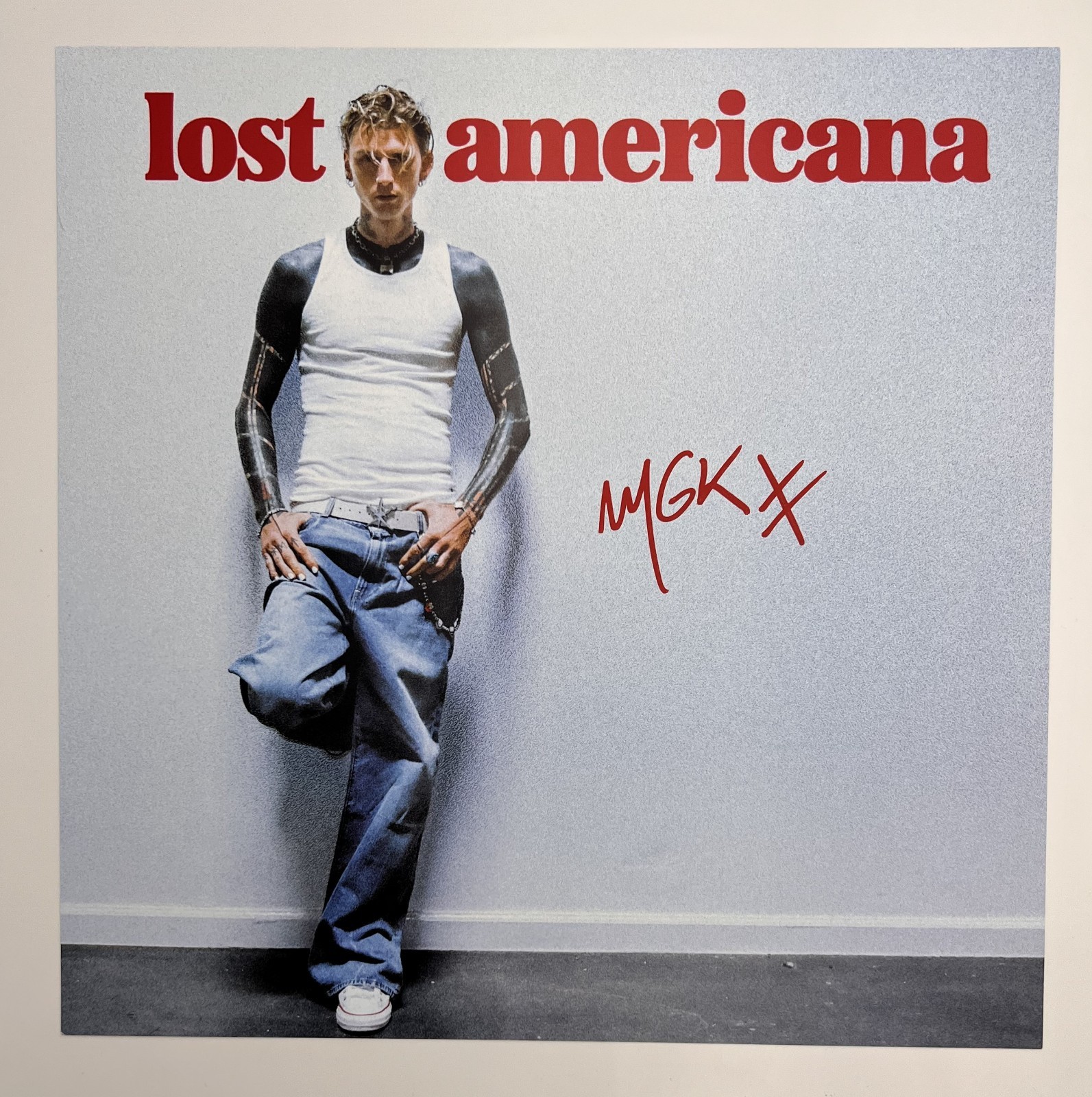 SIGNED ~ LOST AMERICANA MGK Machine Gun Kelly – Brick Red Vinyl w/signed insert