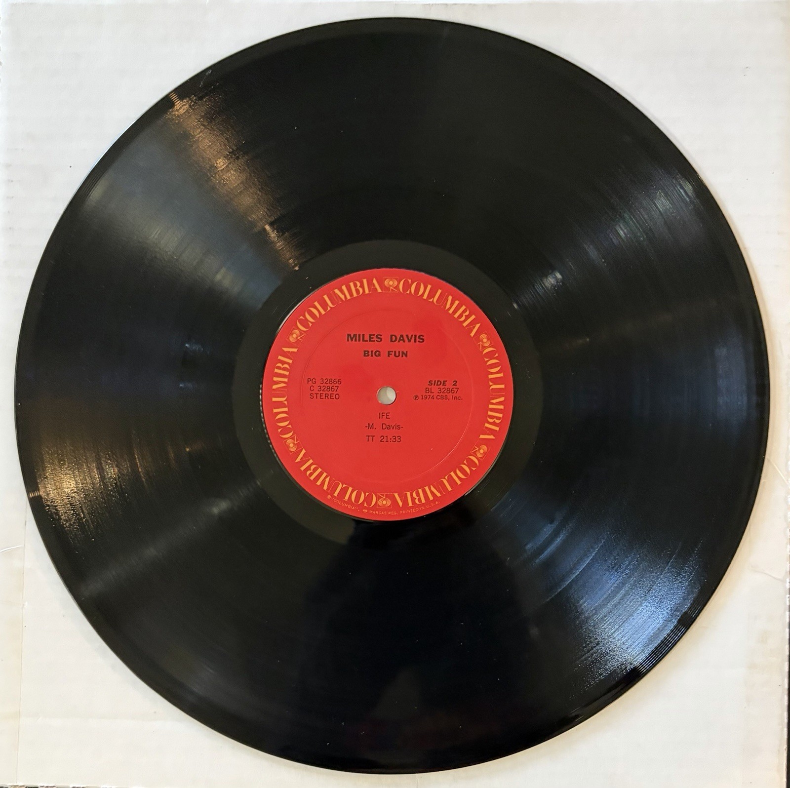 Miles Davis – Big Fun (2LP’s, VG+, 1974 OG, Gatefold)