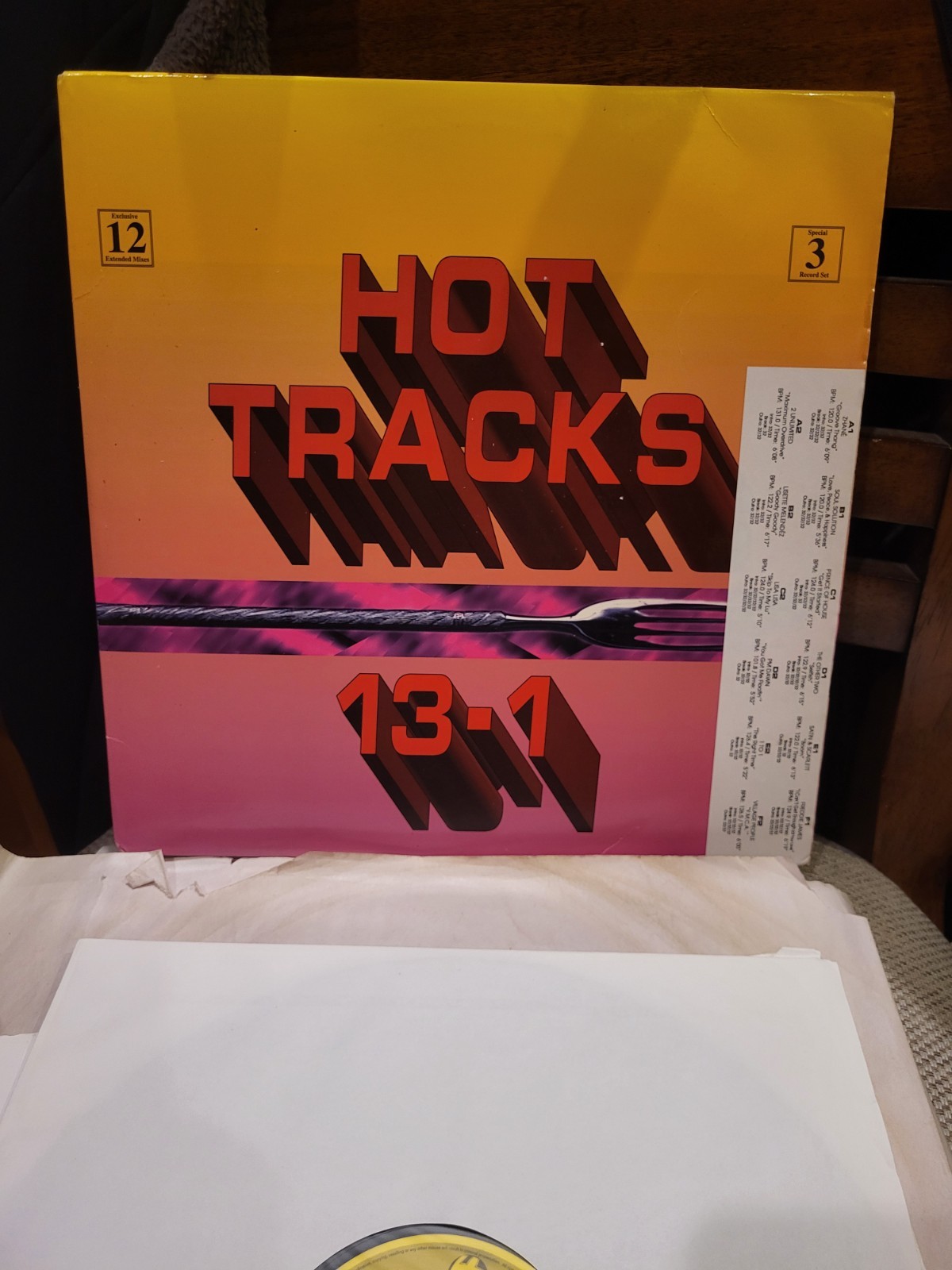 Hot Tracks 13-1 3×12″ Yellow Label VG+/VG+ DJ Remix Service Disco Dance Promo