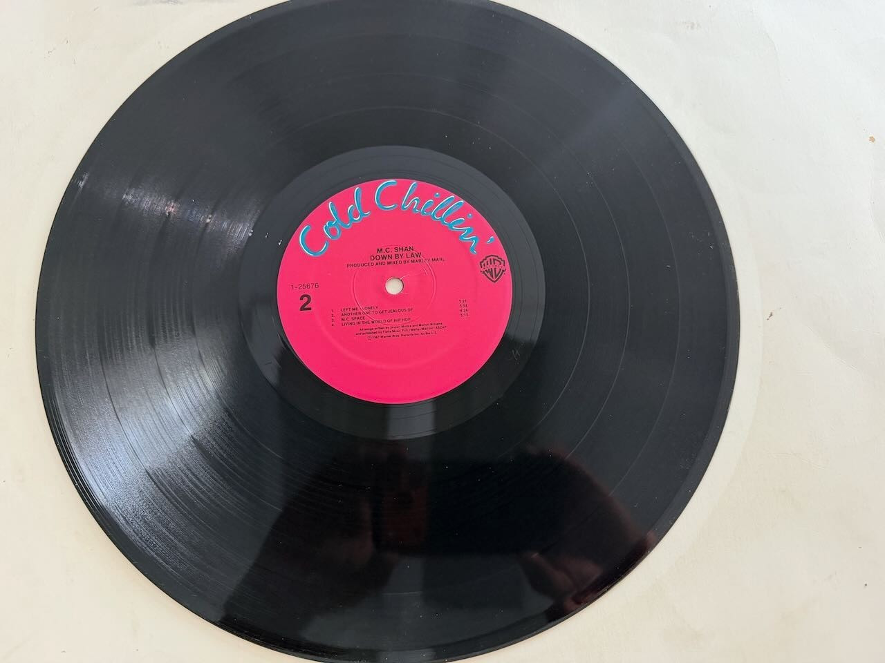 M.C. Shan LP “Down By The Law” Original 1987 ~ Cold Chillin’ Hip Hop VG++