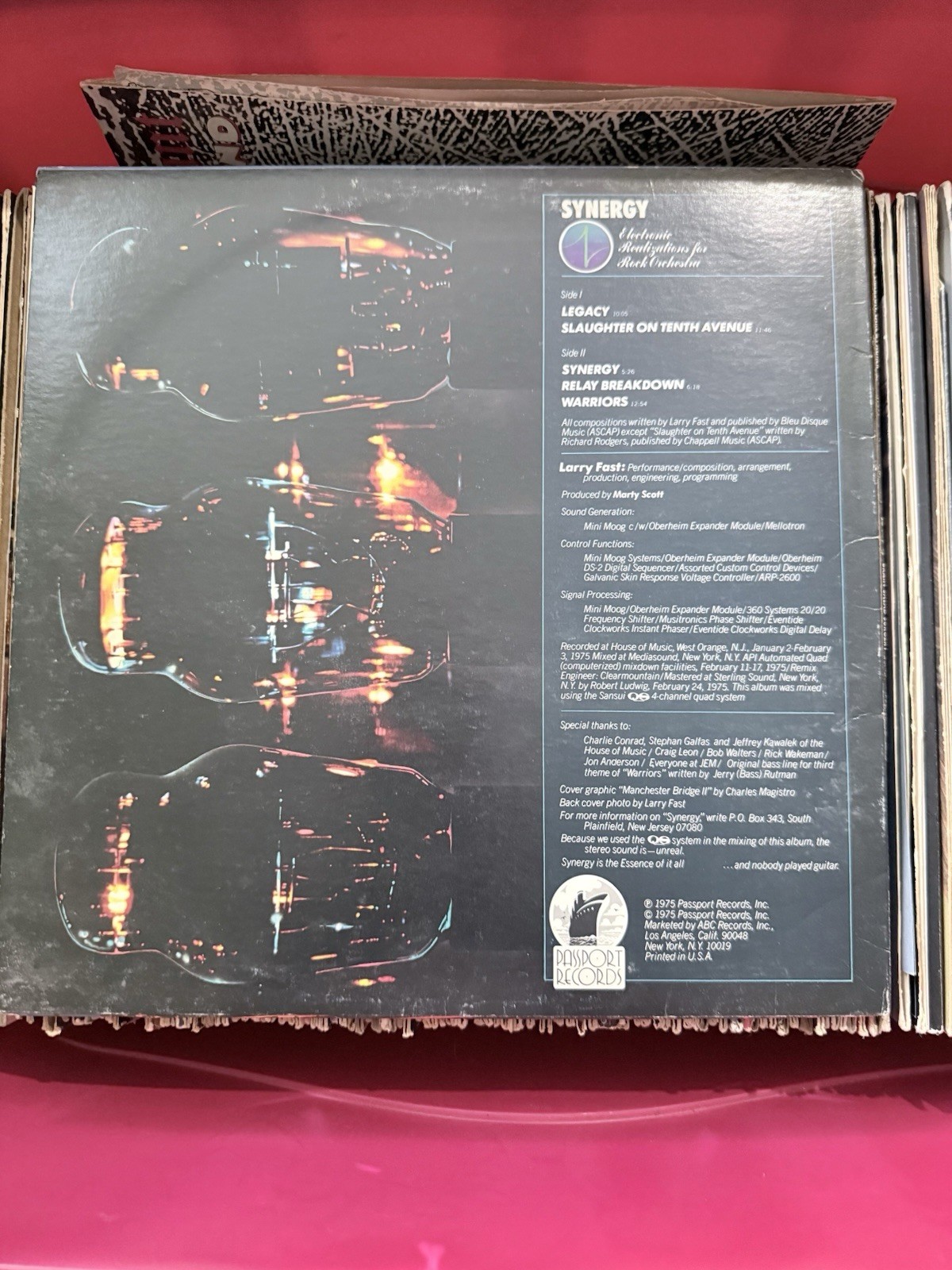 Synergy/Electronic Realizations For Rock Orchestra/1975/CLEAR Vinyl,LP,Album/ EX